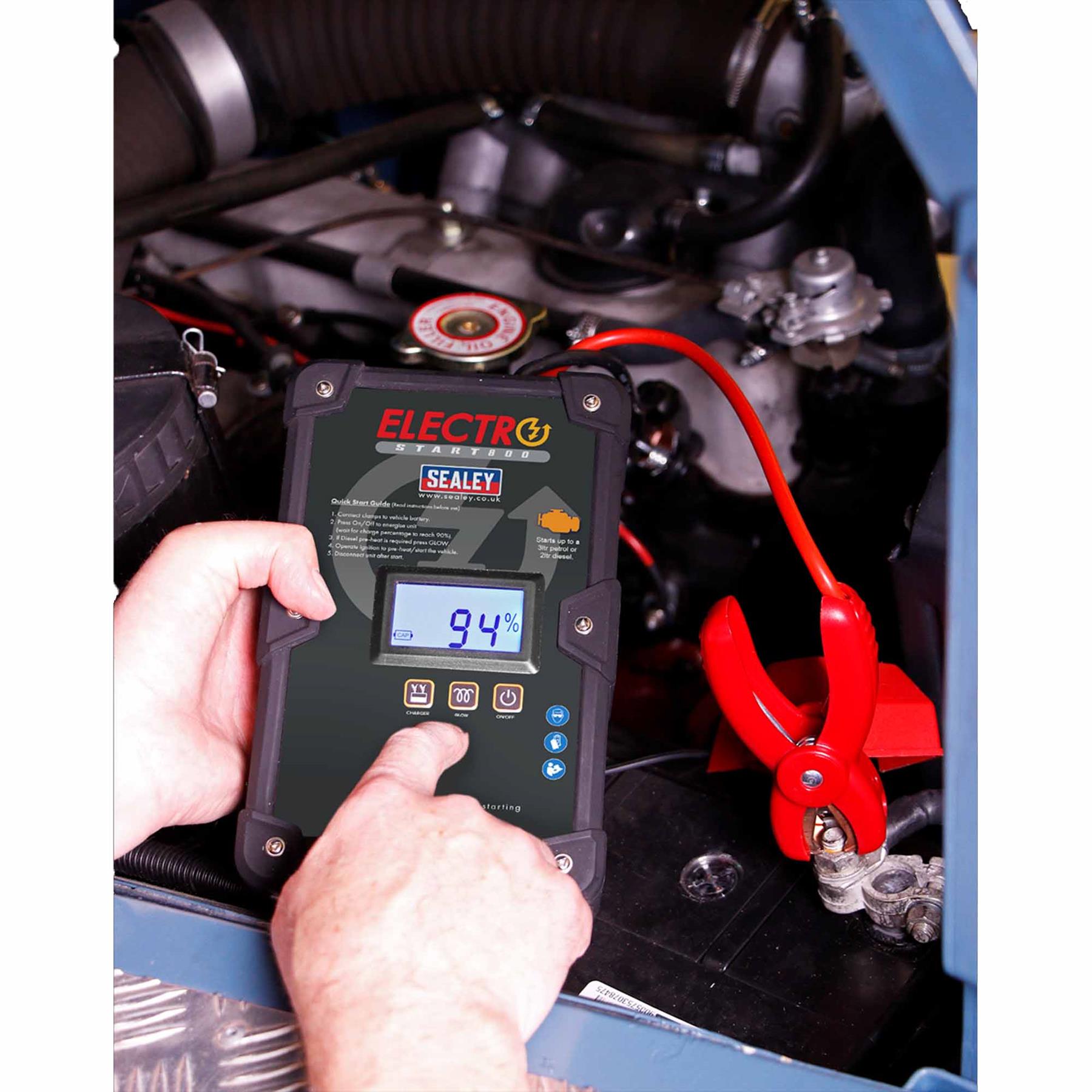 Sealey ElectroStart Batteryless Power Start 800A 12V Simple and safe
