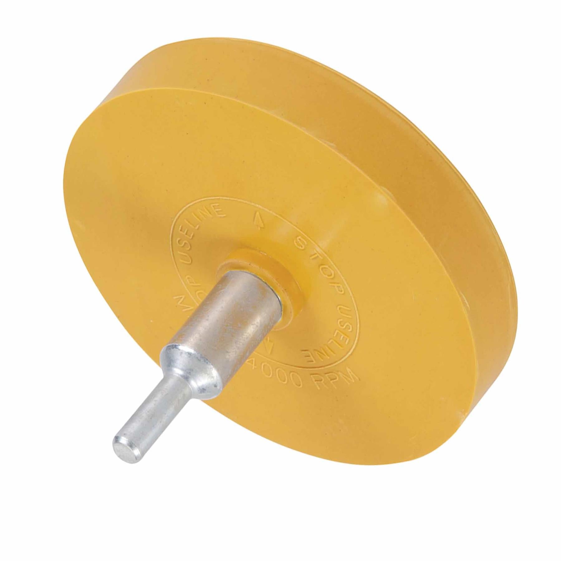 Caramel Eraser Rubber Pad for Air & Power Drills 5/16" Chuck Adhesive Remover