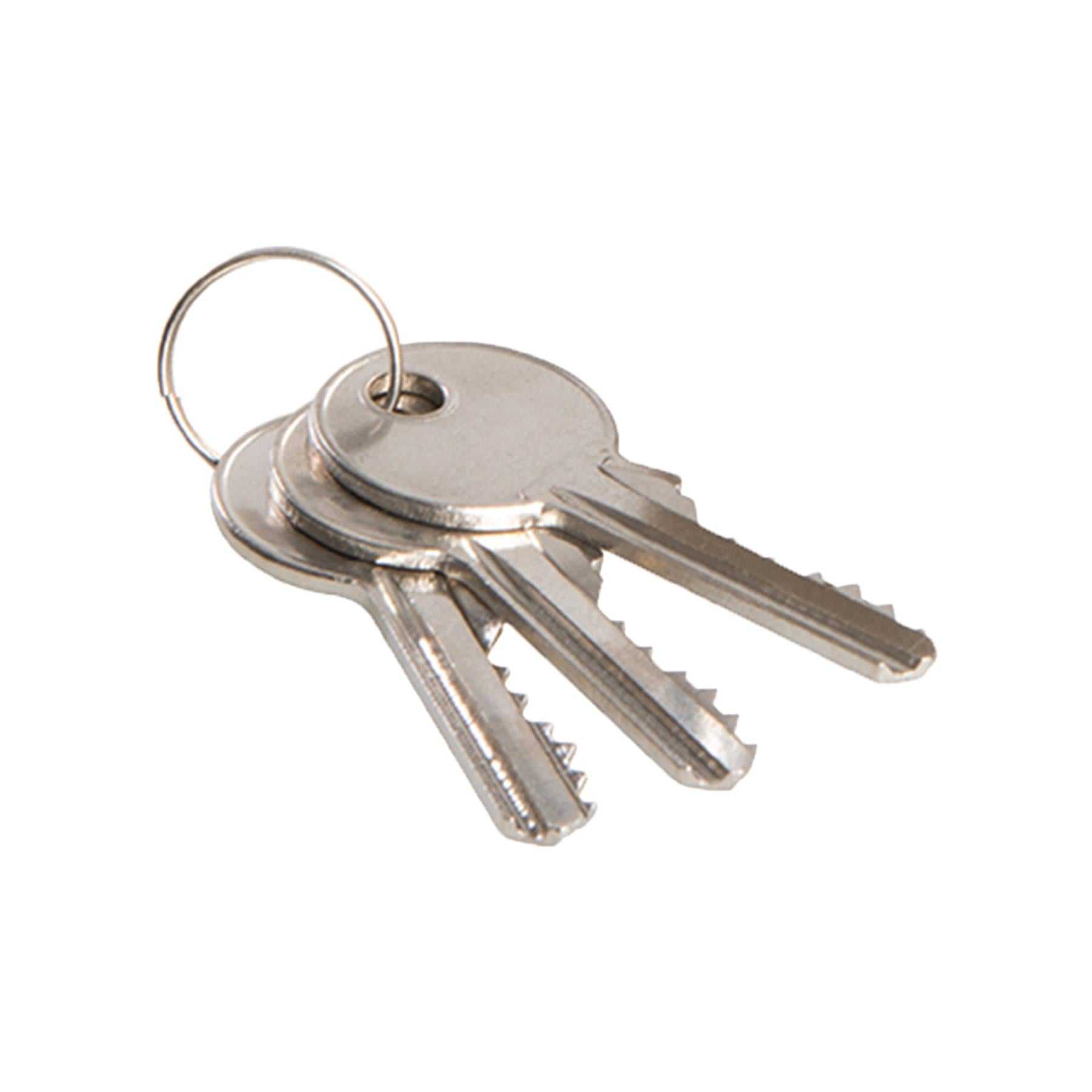 Brass Padlock Long Shackle 50mm Multi-Pin Tumbler Includes 3 Brass Keys