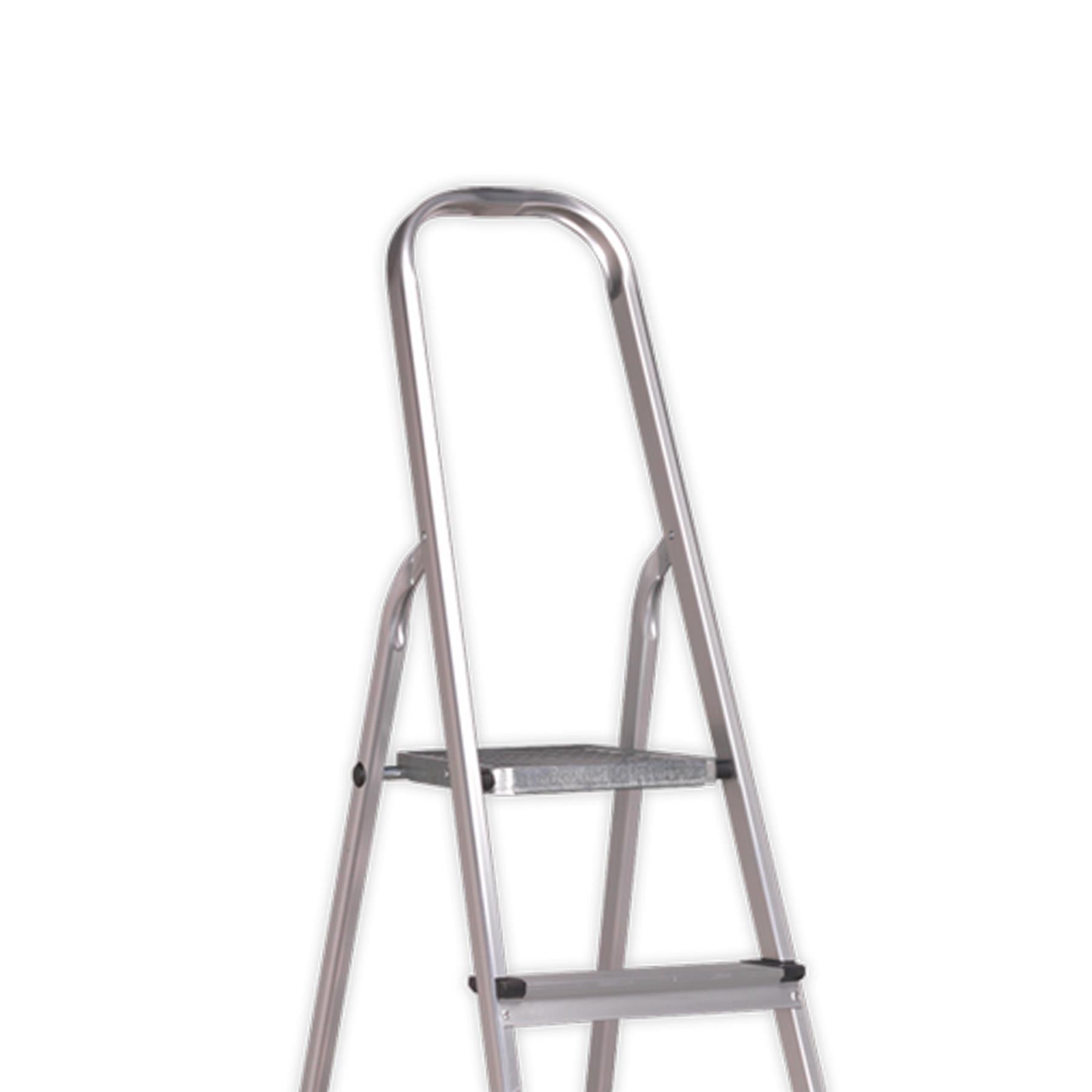 Sealey Aluminium Step Ladder 7-Tread EN 131 Durable Lightweight Anodised