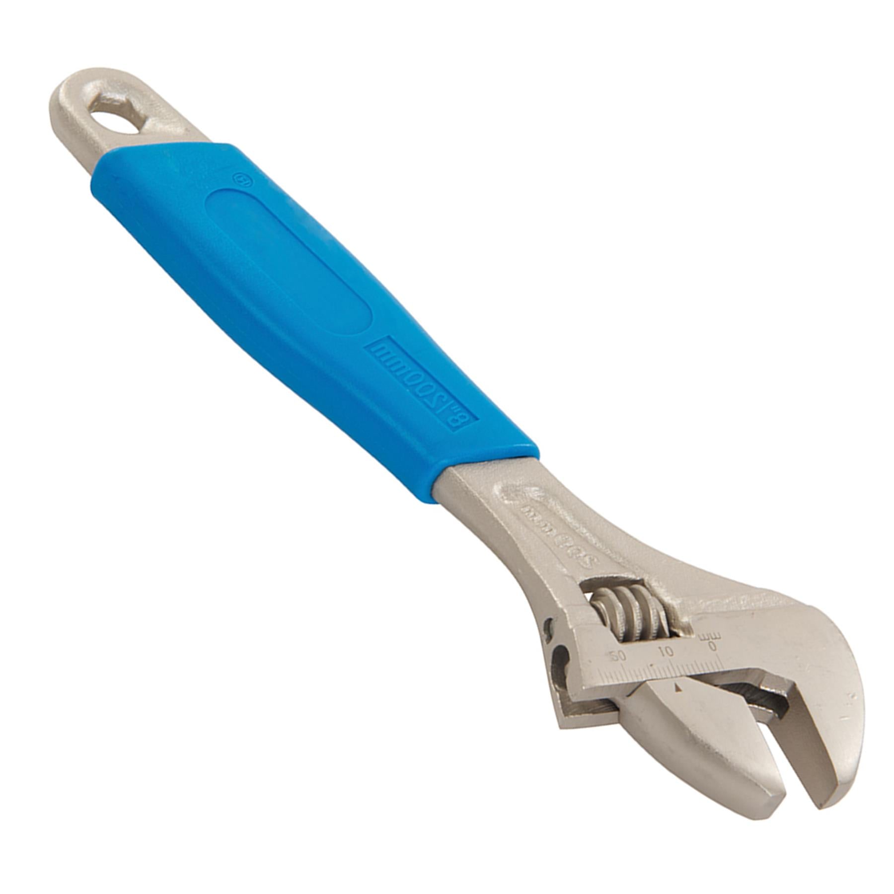 Adjustable Wrench Length 200mm - Jaw 22mm Corrosion-Resistant Satin Finish