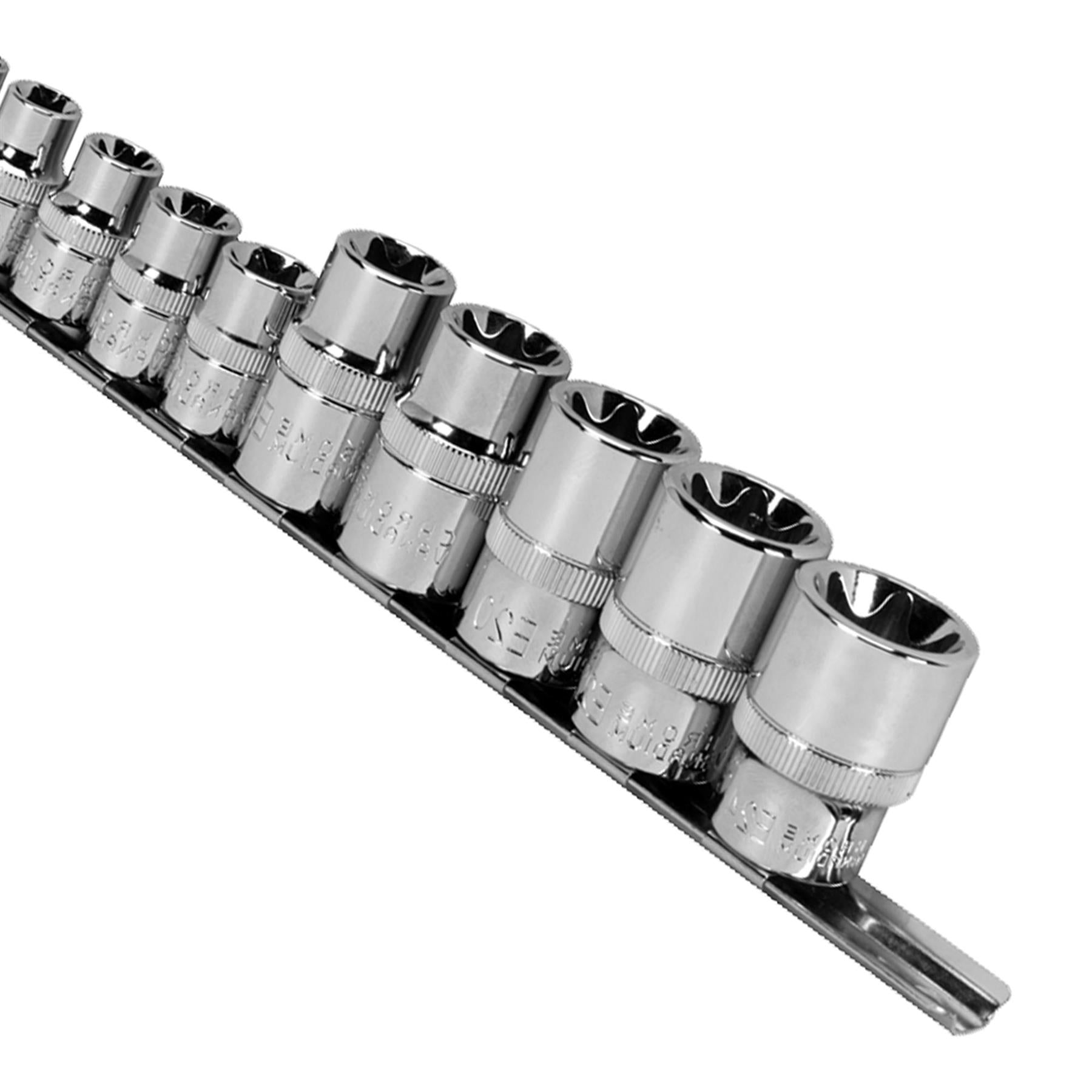 Sealey TRX-Star* Socket Set 14pc 1/4", 3/8" & 1/2"Sq Drive E4-E24