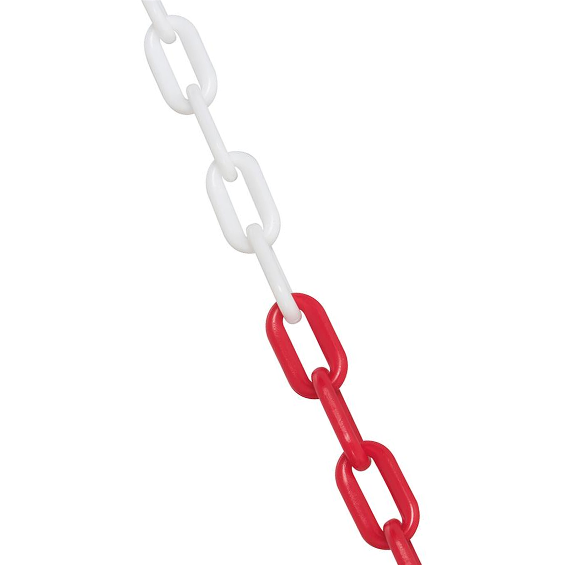 Plastic Chain Red/White 6mm X 5M Strong Plastic Construction Weatherproof