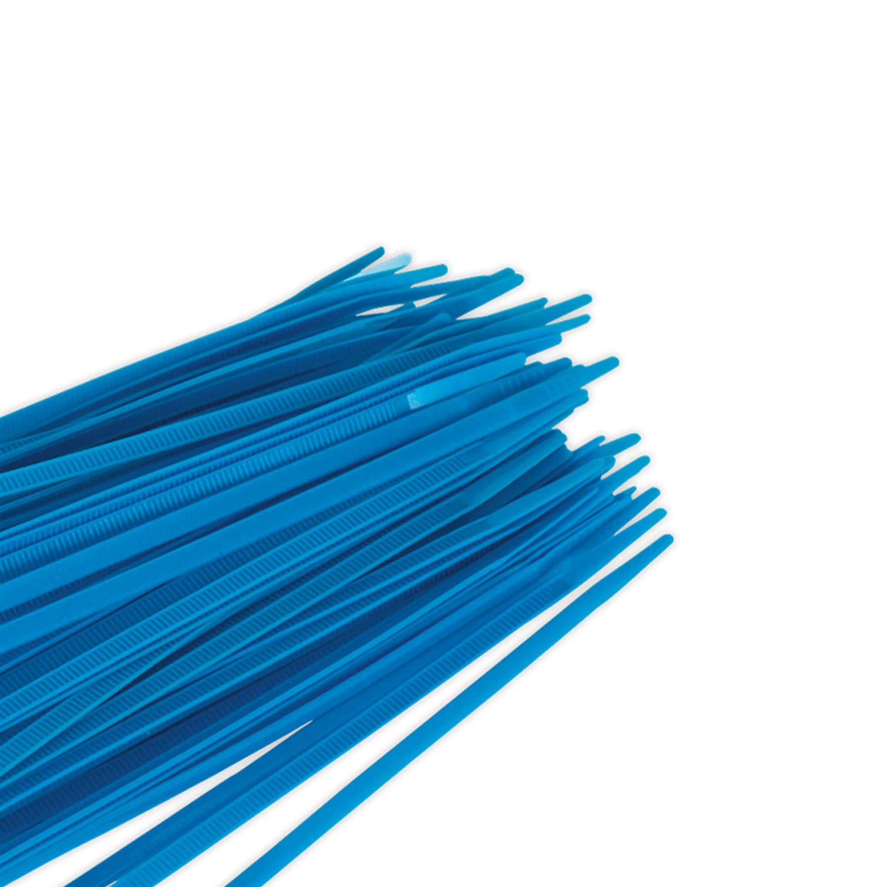 Sealey Cable Tie 200 x 4.8mm Blue Pack of 100