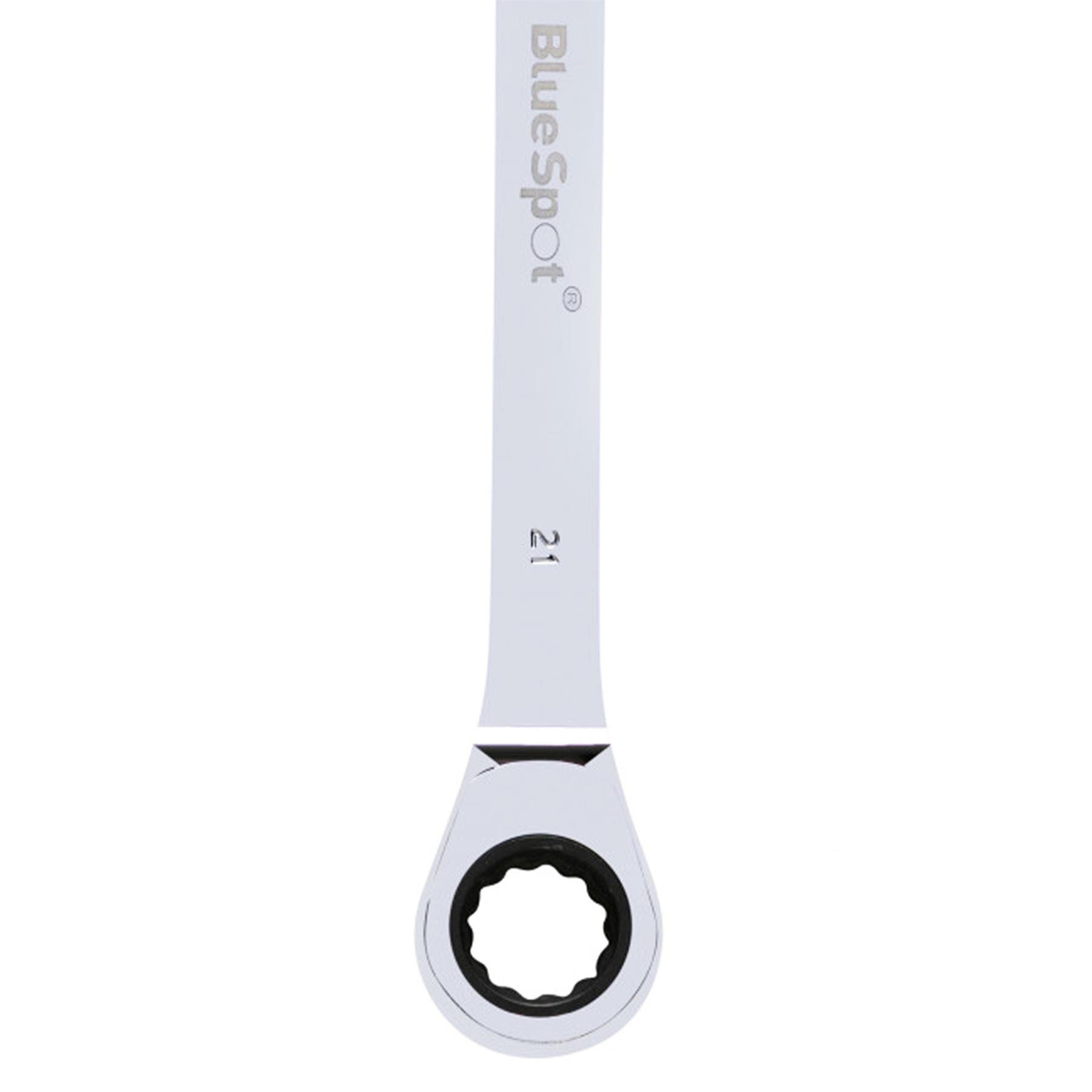 BlueSpot 21mm Fixed Head Ratchet Spanner Metric Chrome Vanadium 72 Teeth