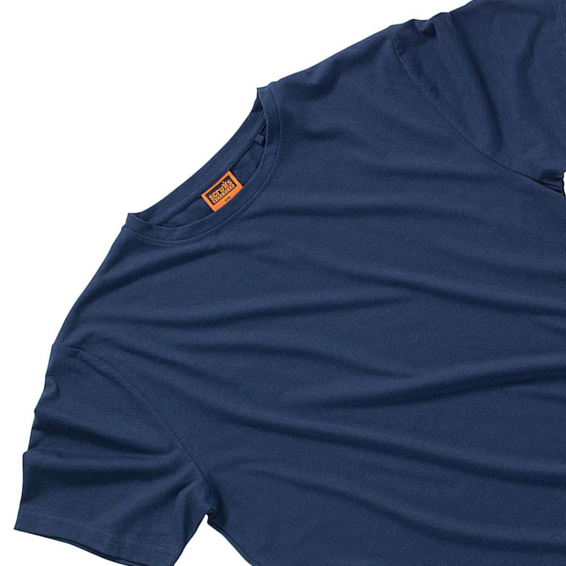 Scruffs Crew Neck T Shirt Short Sleeve Workwear Work Top Navy XL