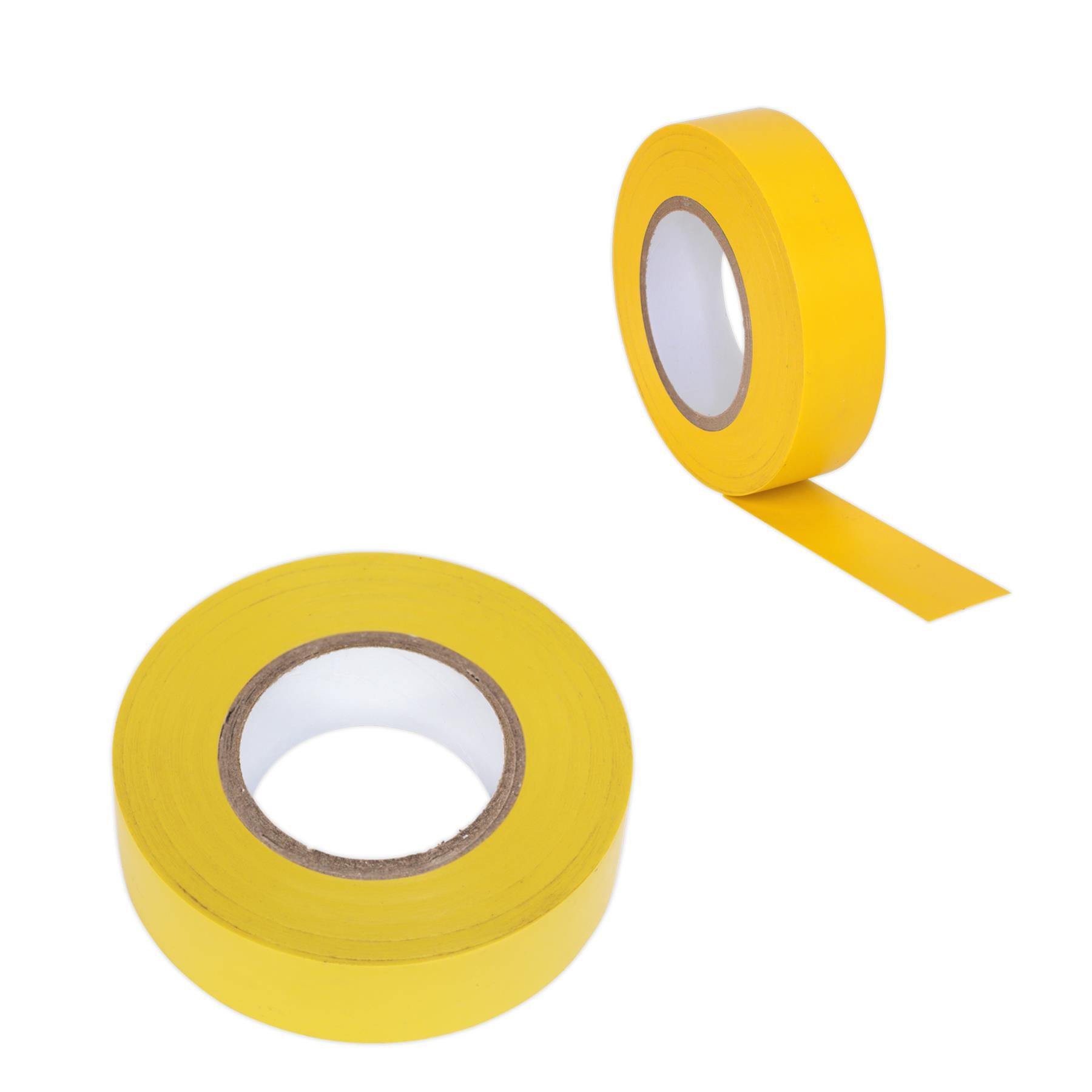 Sealey PVC Insulating Tape 19mm x 20m Yellow Pack of 10
