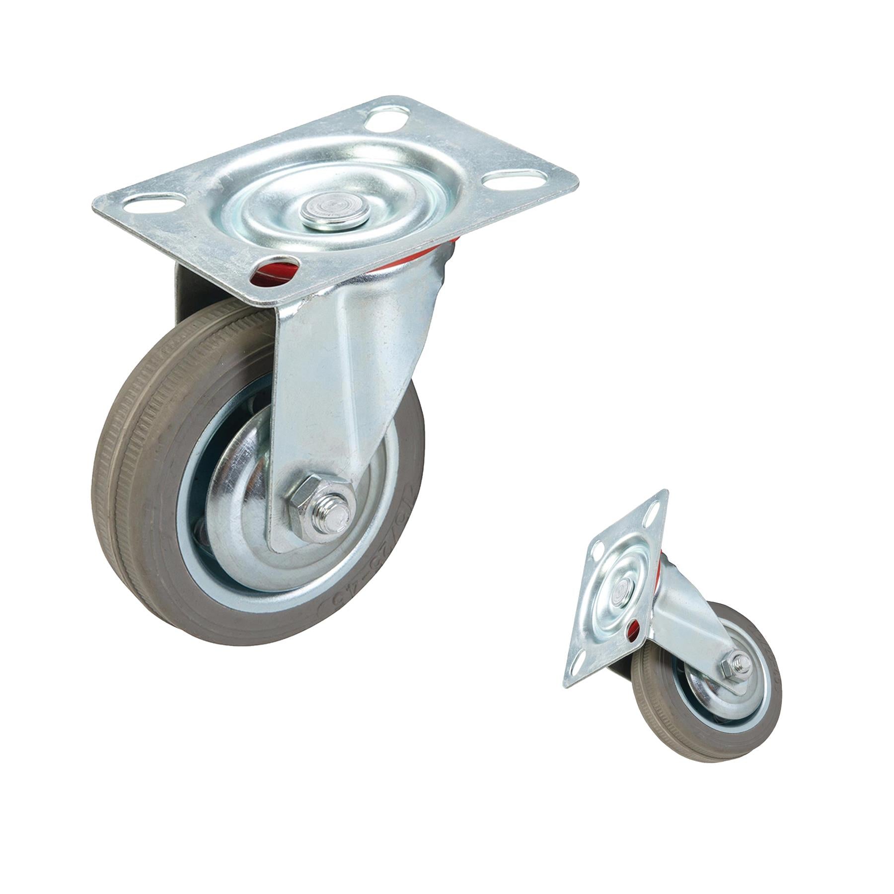 Swivel Wheel Rubber Castor - 75mm 50Kg With Non-Marking Tyre Swivel Action