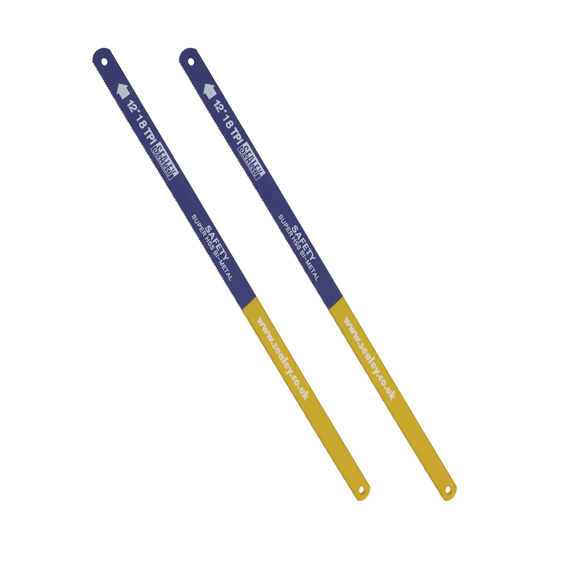Sealey Hacksaw Blade 300mm HSS Bi-Metal 18tpi Pack of 2