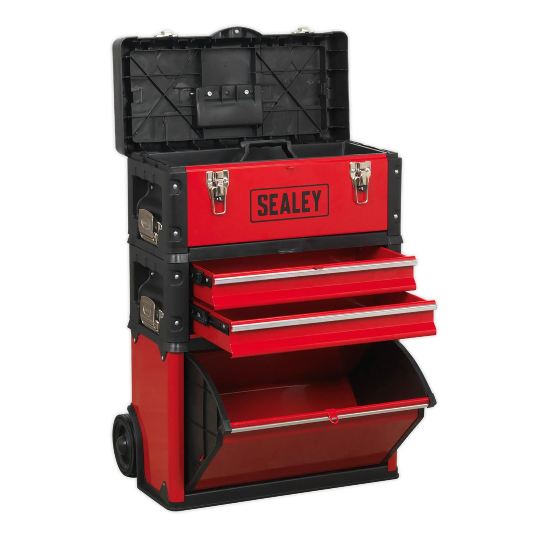 Sealey Mobile Steel/Composite Toolbox - 3 Compartment