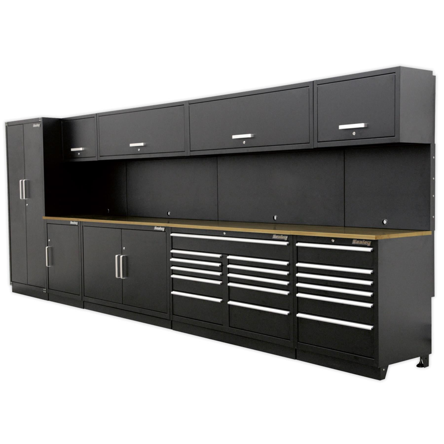 Sealey Premier 5.6m Storage System - Oak Worktop