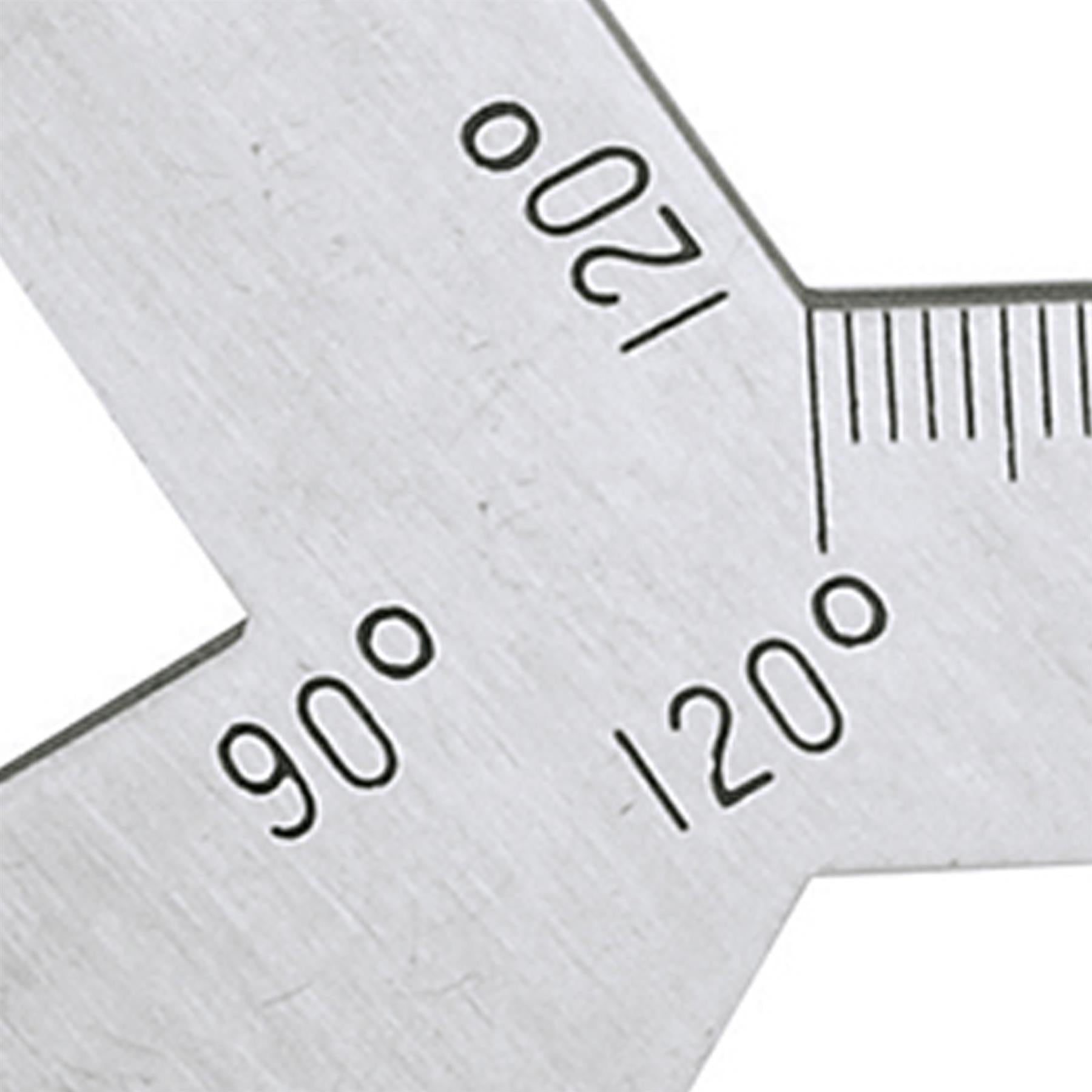 Universal Grinding Gauge 55°, 60°, 90° and 120° Etched, Metric Graduations