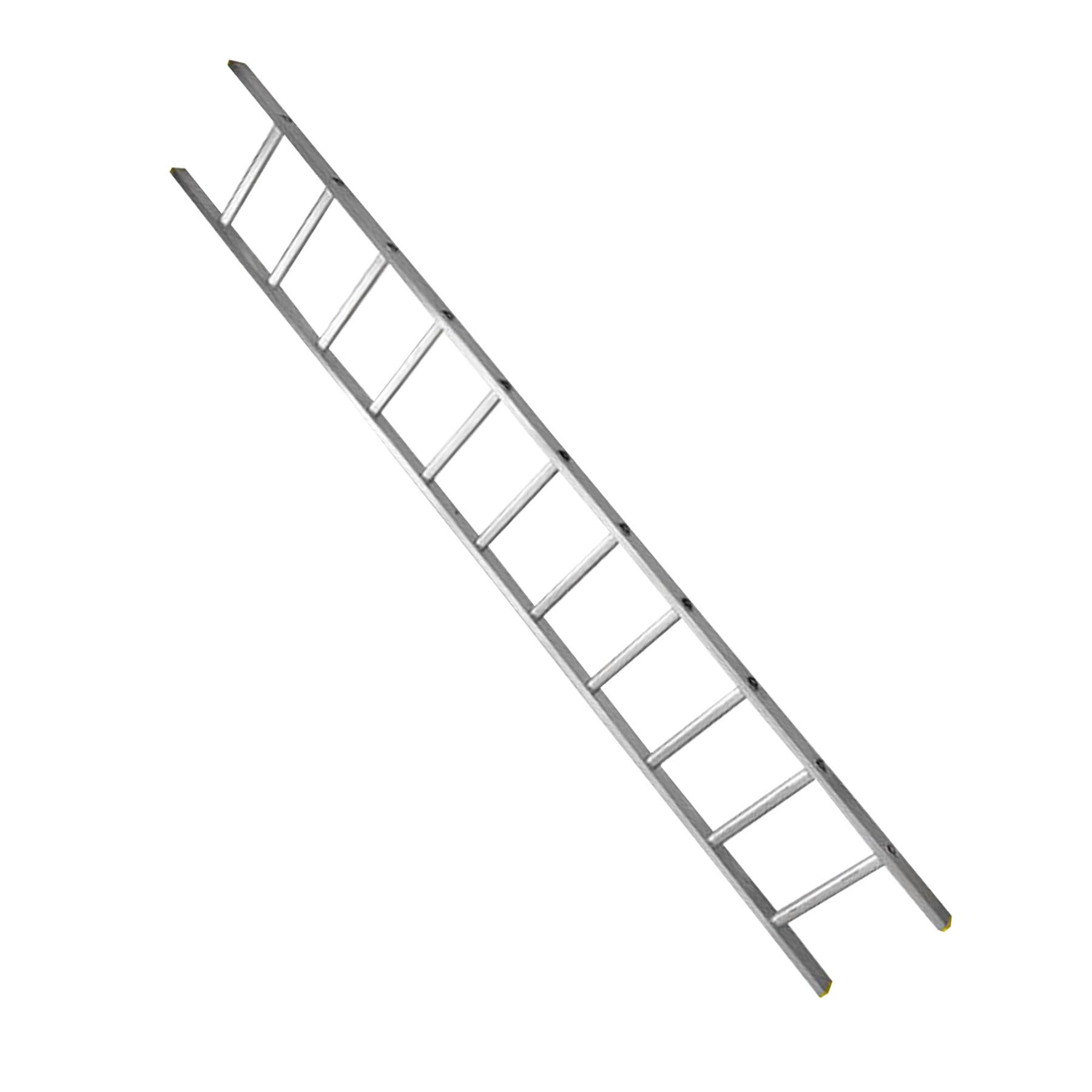 Dapetz PRo 11 Rung Aluminium Extension Ladder 3m, Single Section, Made In Uk