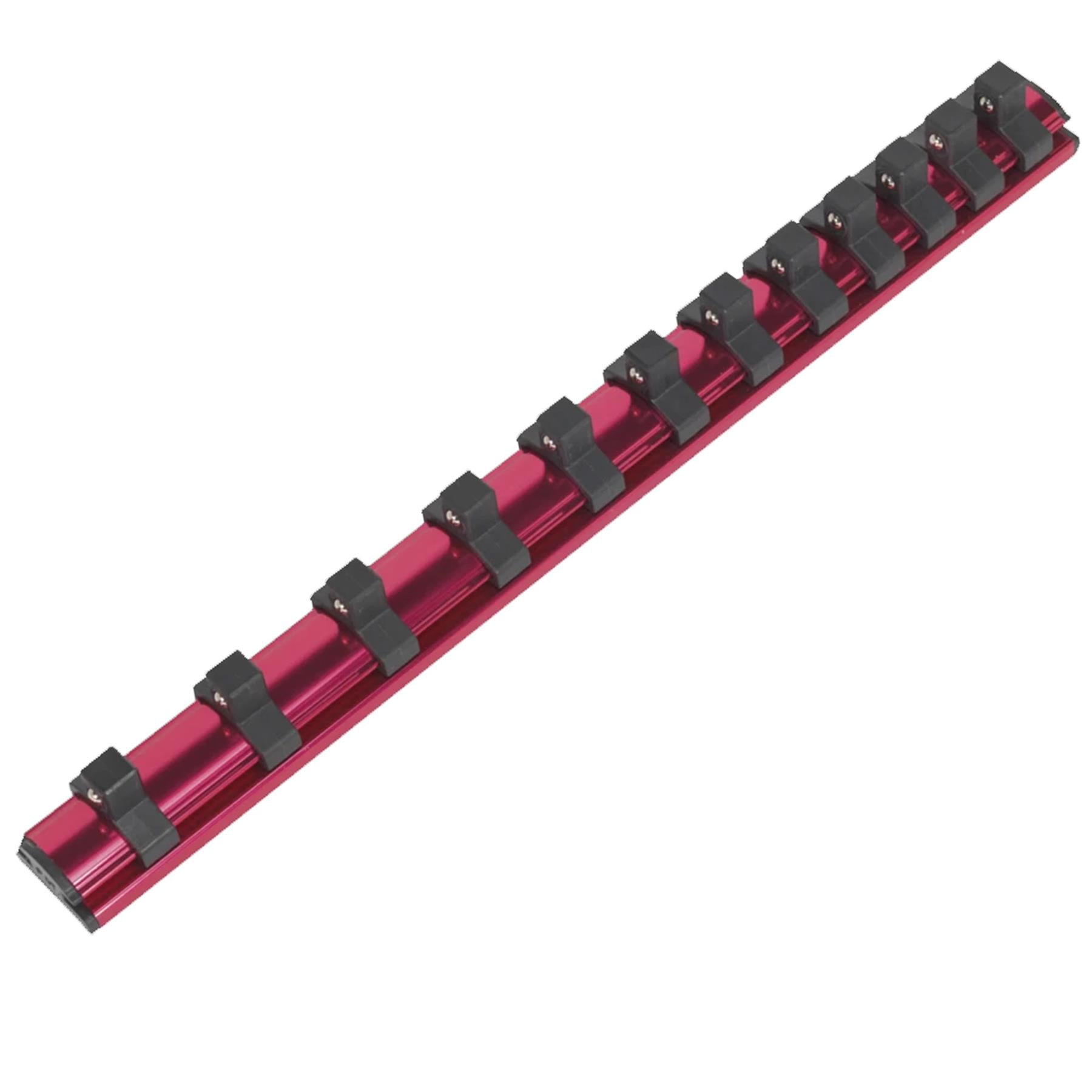 Sealey Socket Retaining Rail Magnetic 3/8"Sq Drive 12 Clips