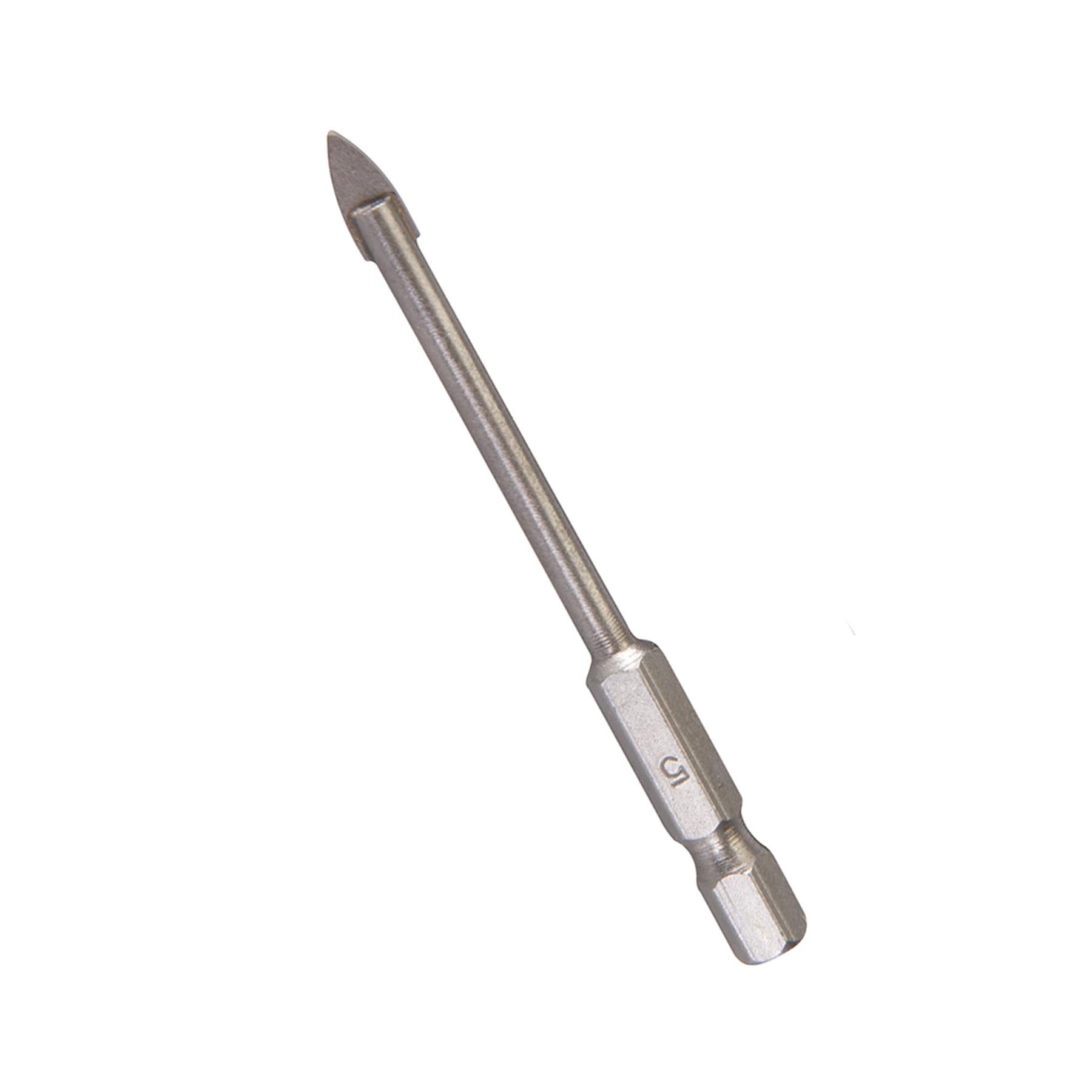 3Pce Hex Drive Tile & Glass Drill Bit Set Tungsten Carbide Tipped Quality