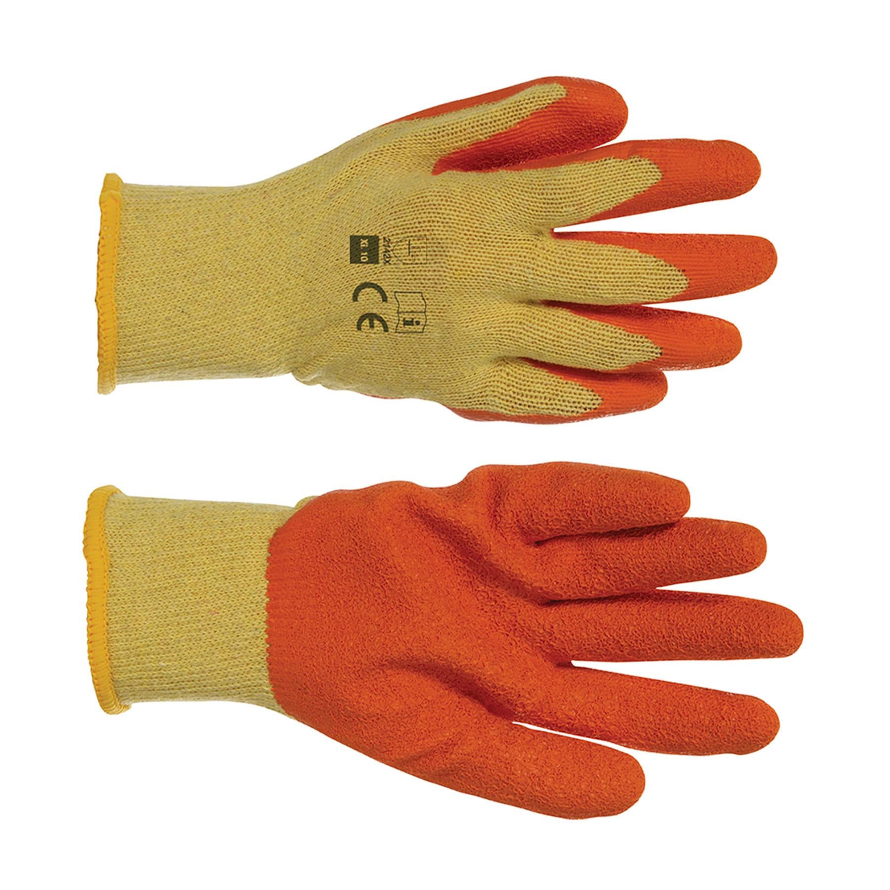 Silverline Latex Builders Gloves 12 Pairs XL 10