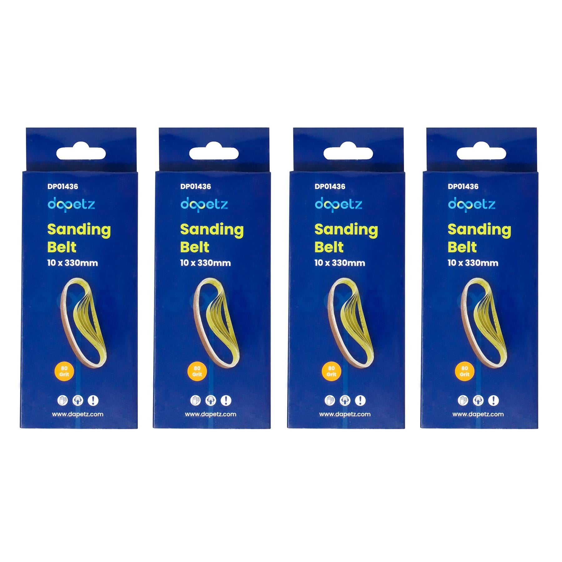 330mm x 10mm 80G Belt Power Finger File Sander Abrasive Sanding Belts 20pk