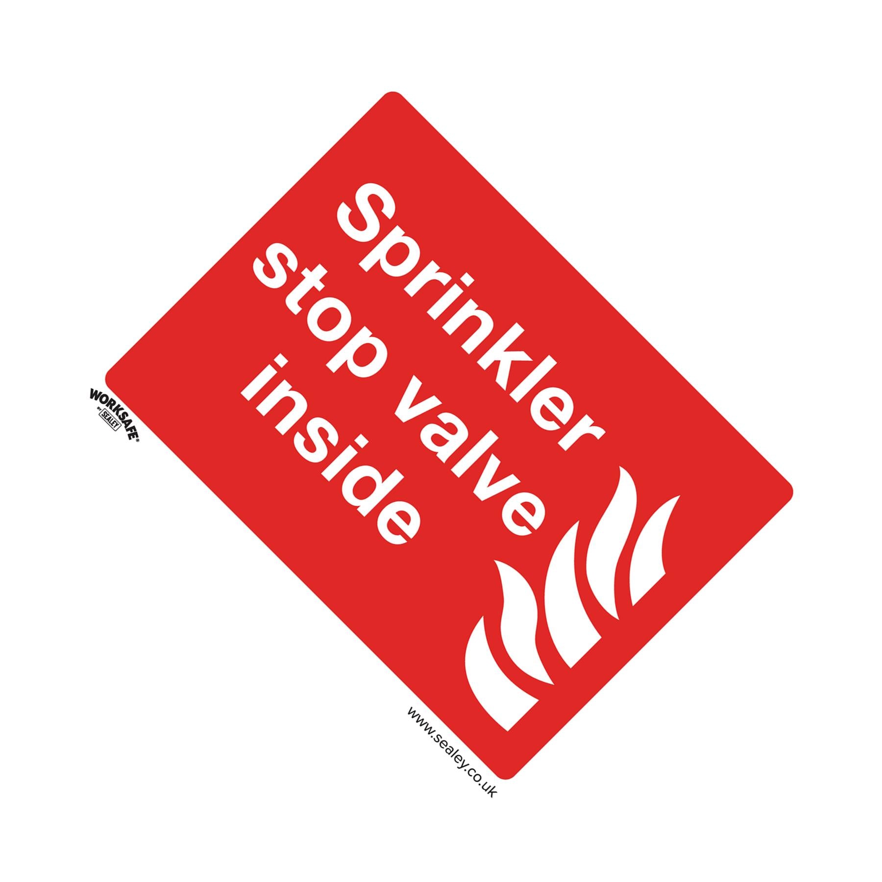 Safe Conditions Safety Sign - Sprinkler Stop Valve - Rigid Plastic
