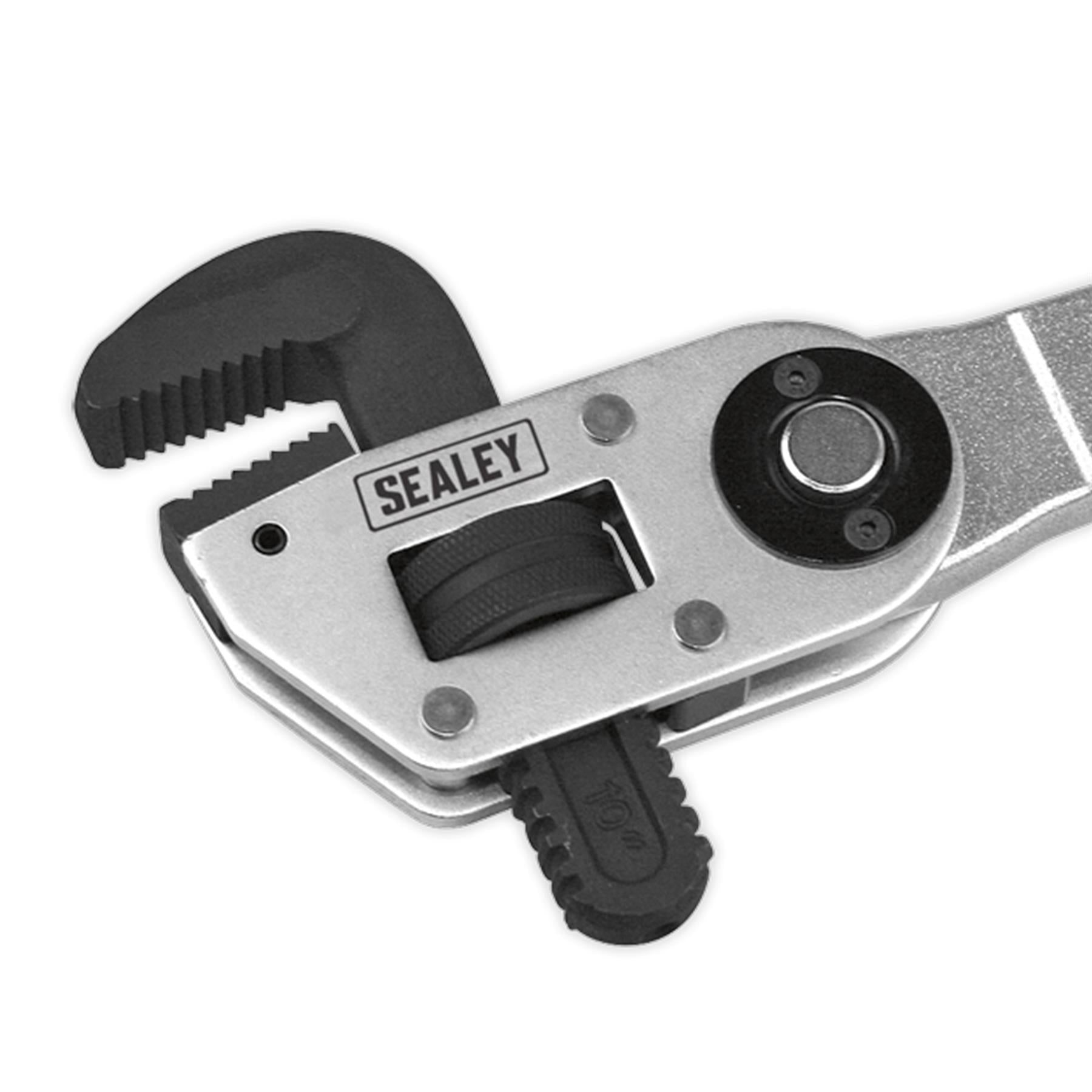 Sealey 10" Multi Angle Pipe Wrench Adjustable Stilson Monkey 250mm AK5115