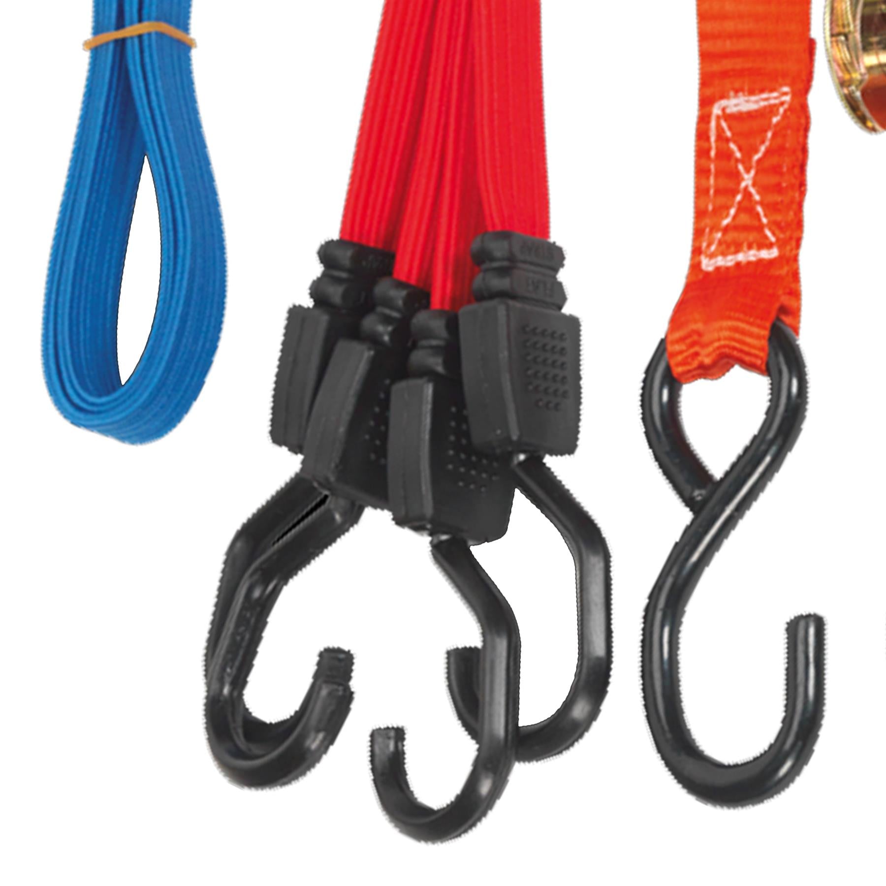 Tie Down & Bungee Cord Set 6pc Suitable For Securing Loads Sealey