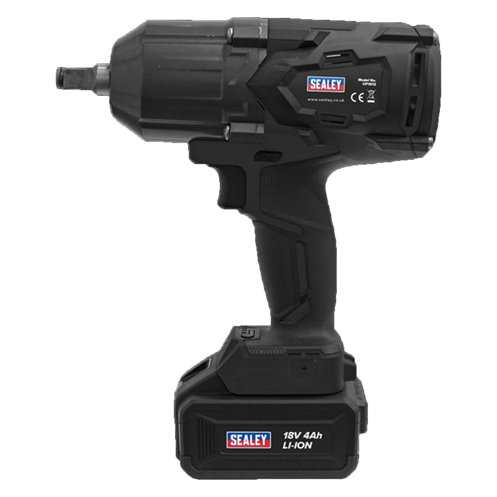 Sealey Cordless Impact Wrench 18V 4Ah Lithium-ion 1/2"Sq Drive CP1812
