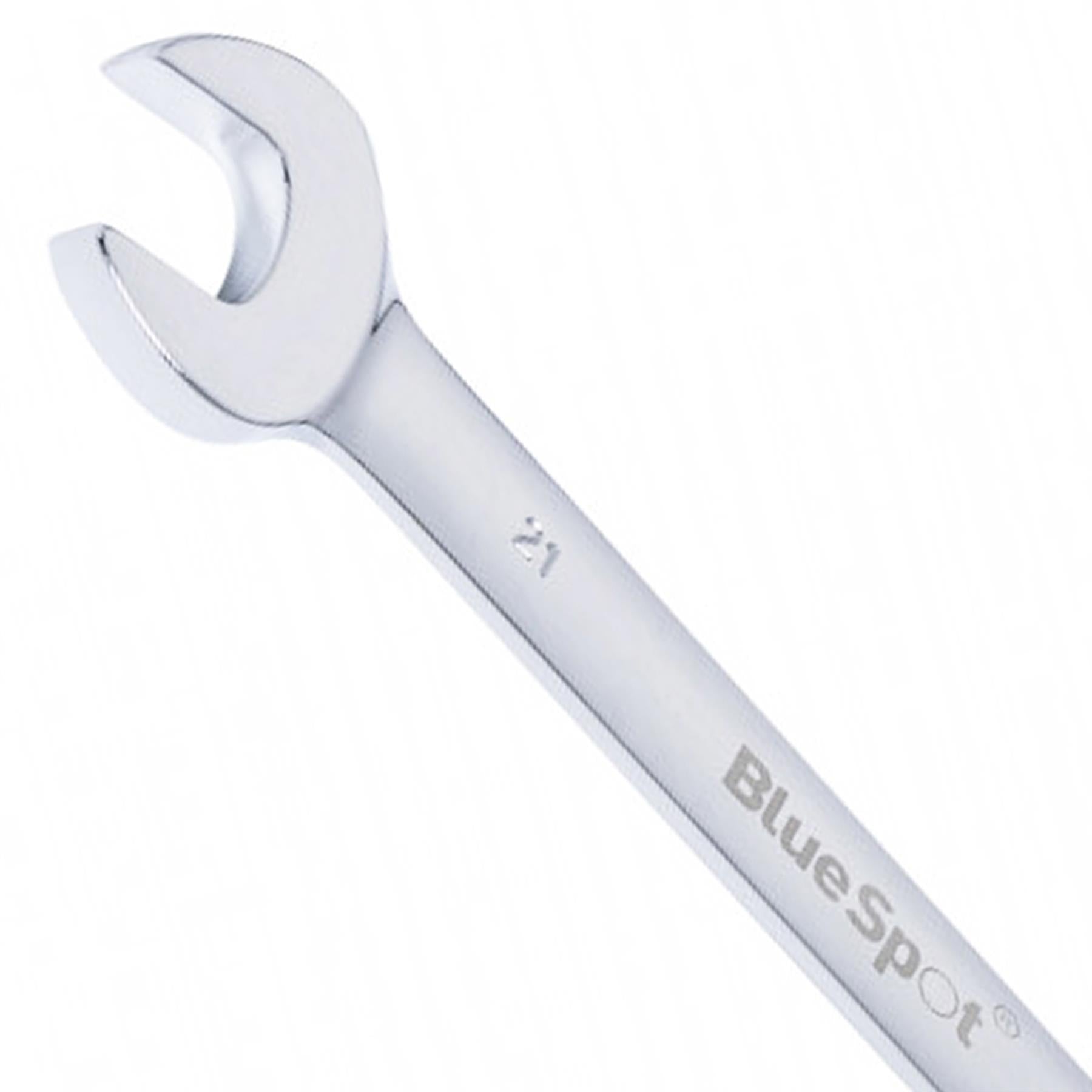 BlueSpot 21mm Fixed Head Ratchet Spanner Metric Chrome Vanadium 72 Teeth