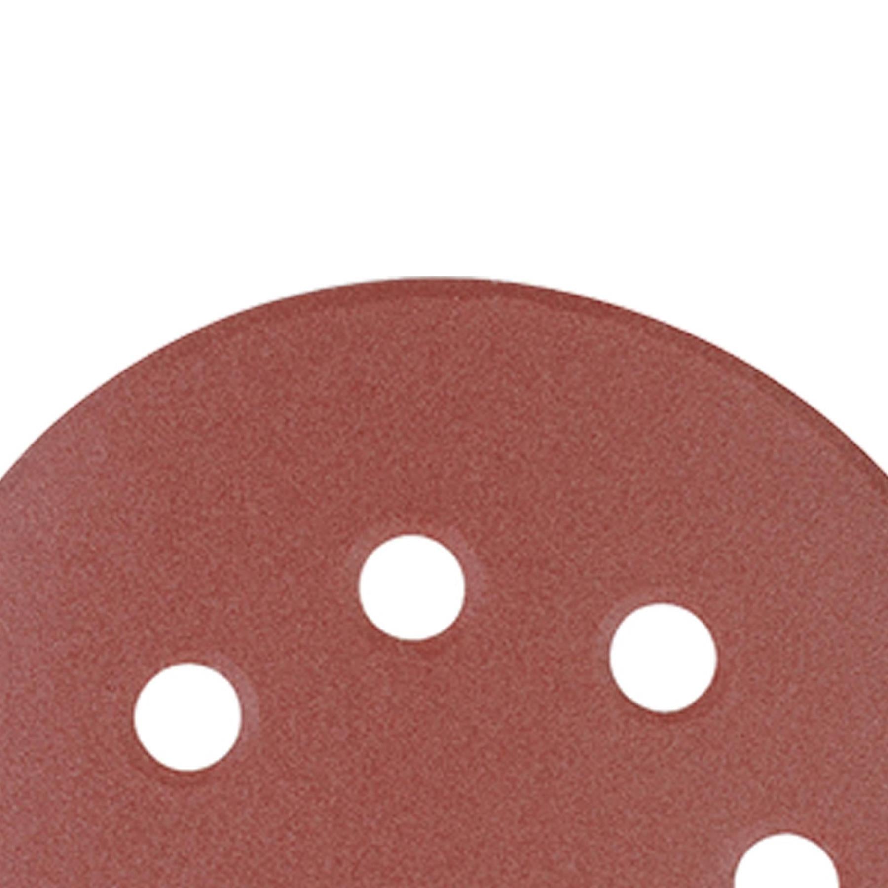 Punched Sanding Discs 125mm 10Pk Grit 240 Hook & Loop Aluminium Oxide New