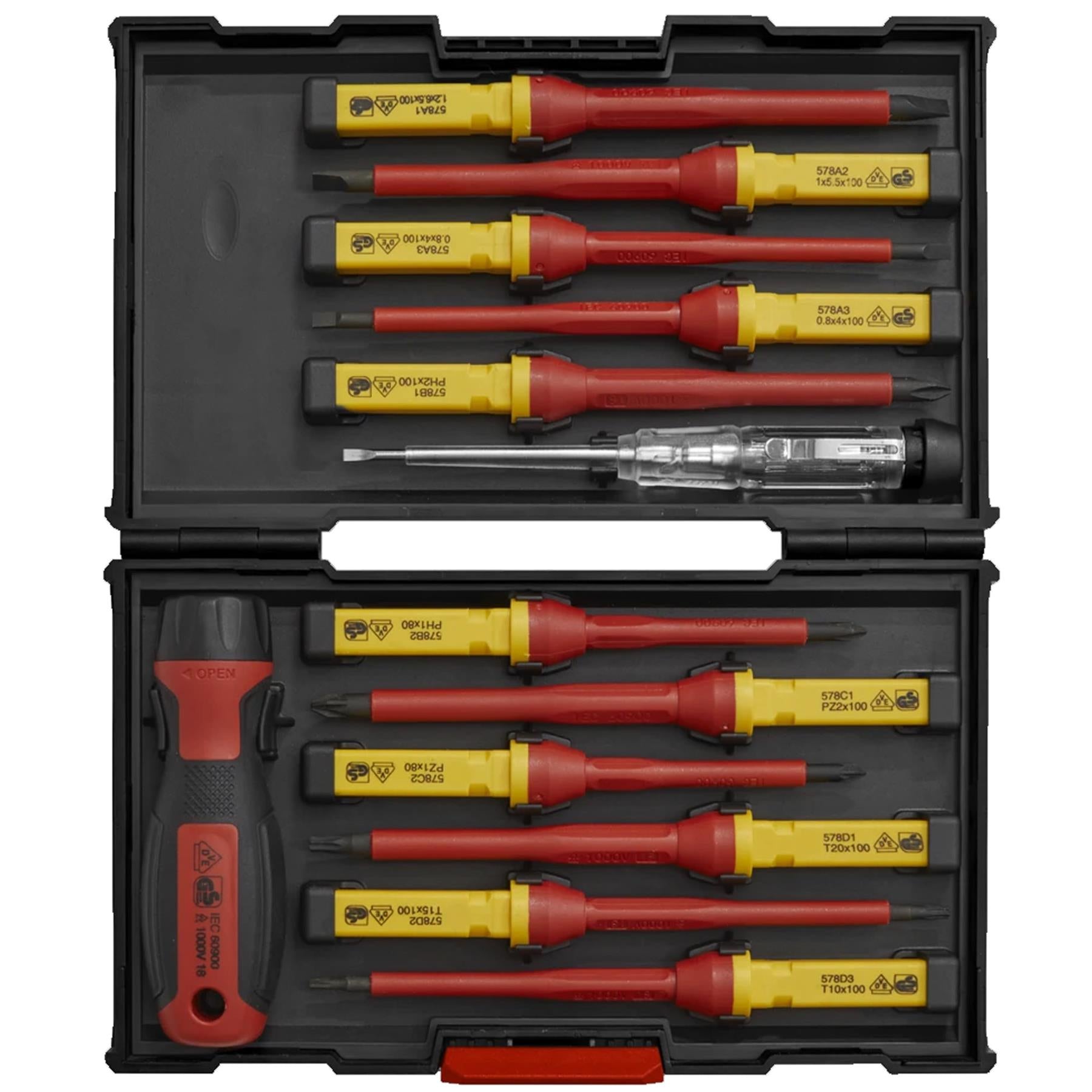 Sealey Screwdriver Set Interchangeable 13pc - VDE Approved