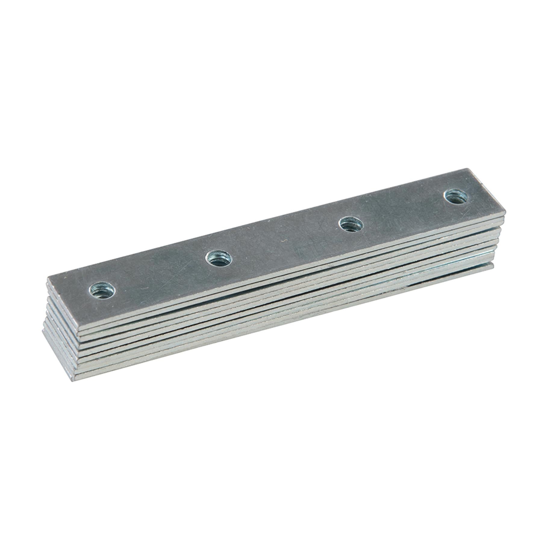 10x Mending Plates Zinc Plated With Offset Fixing Holes For Timber Repair 100mm