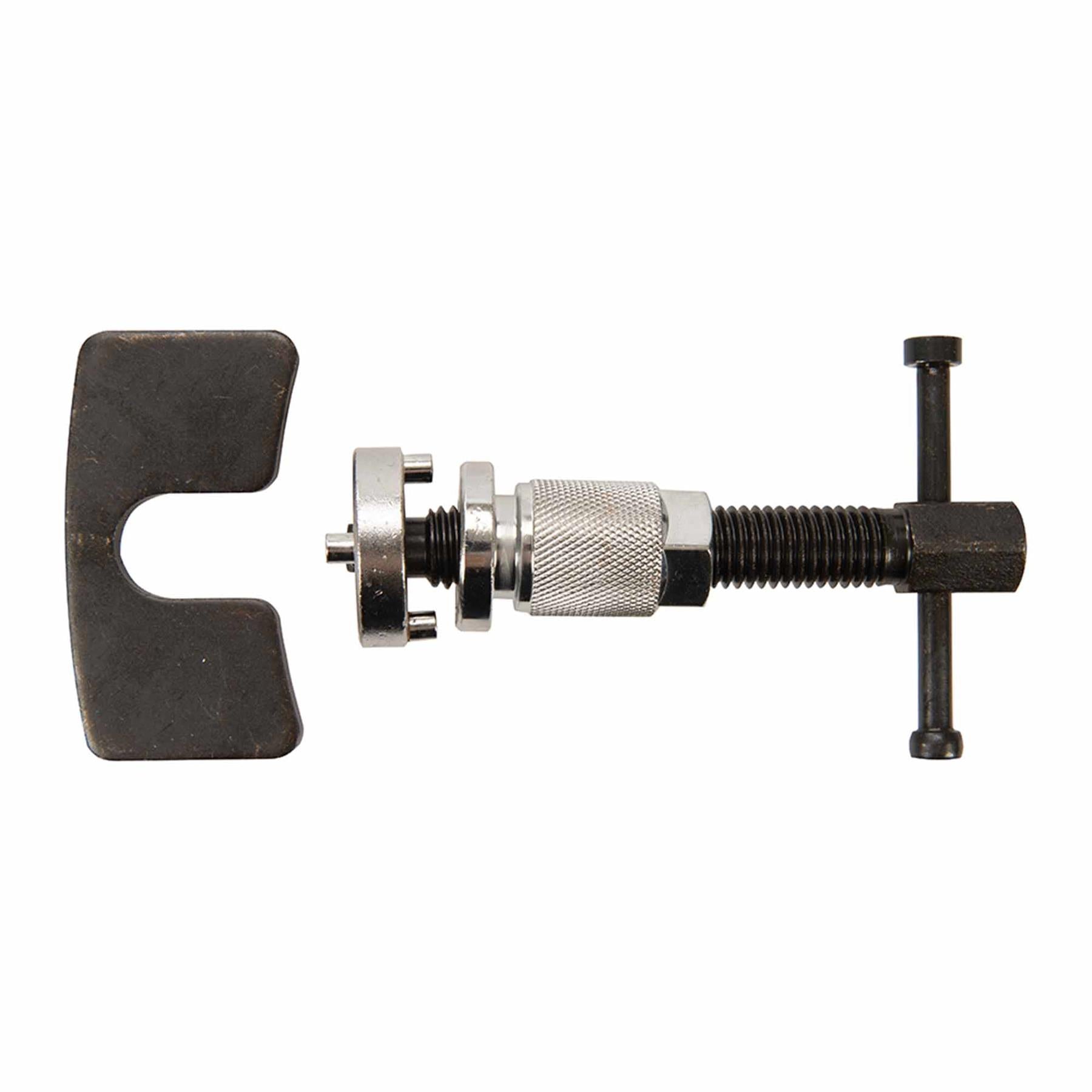 Brake Piston Wind-Back Tool Chrome Plated Double End Includes 2-Sided Adaptor