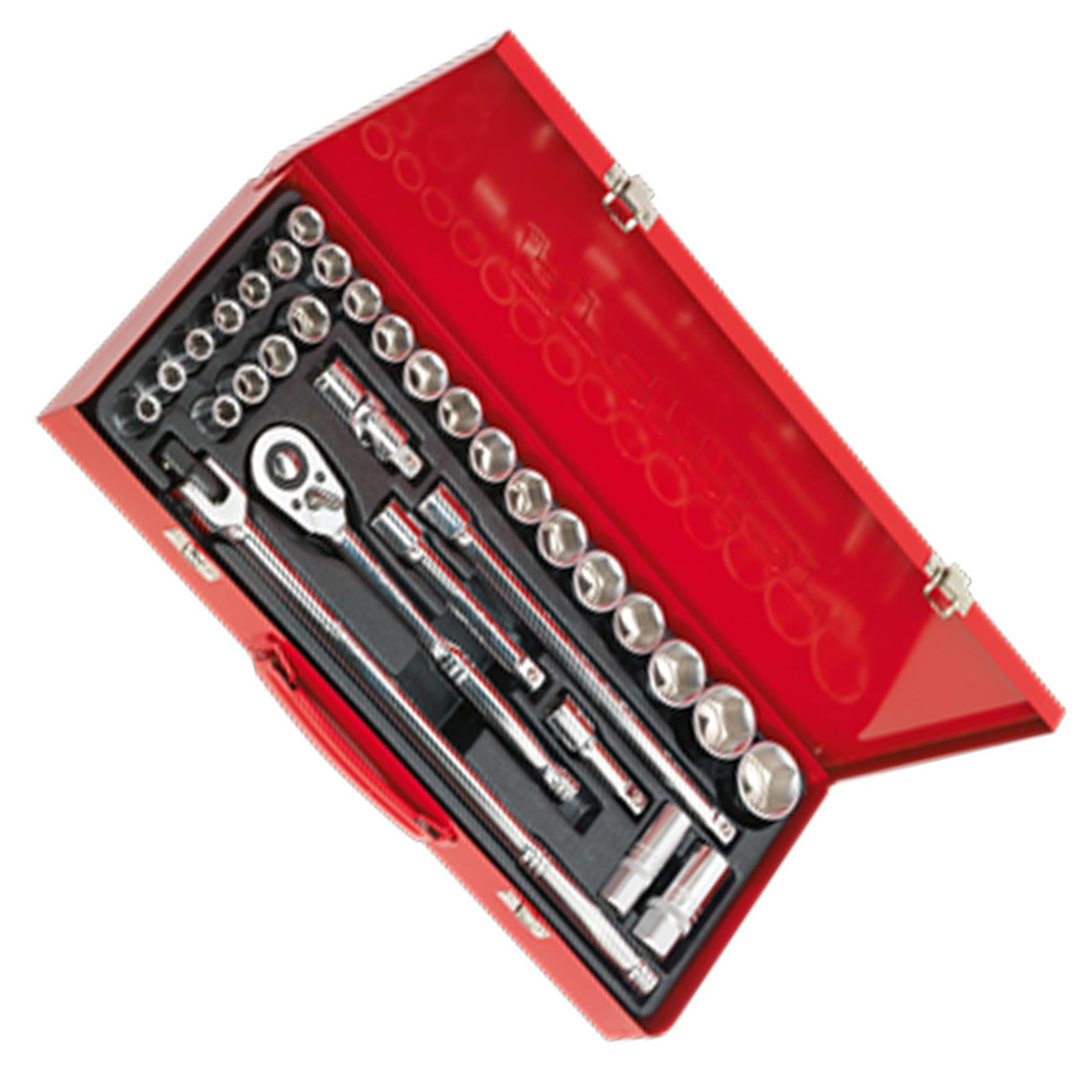 Sealey Socket Set 32pc 1/2"Sq Drive 6pt WallDrive - Metric/Imperial