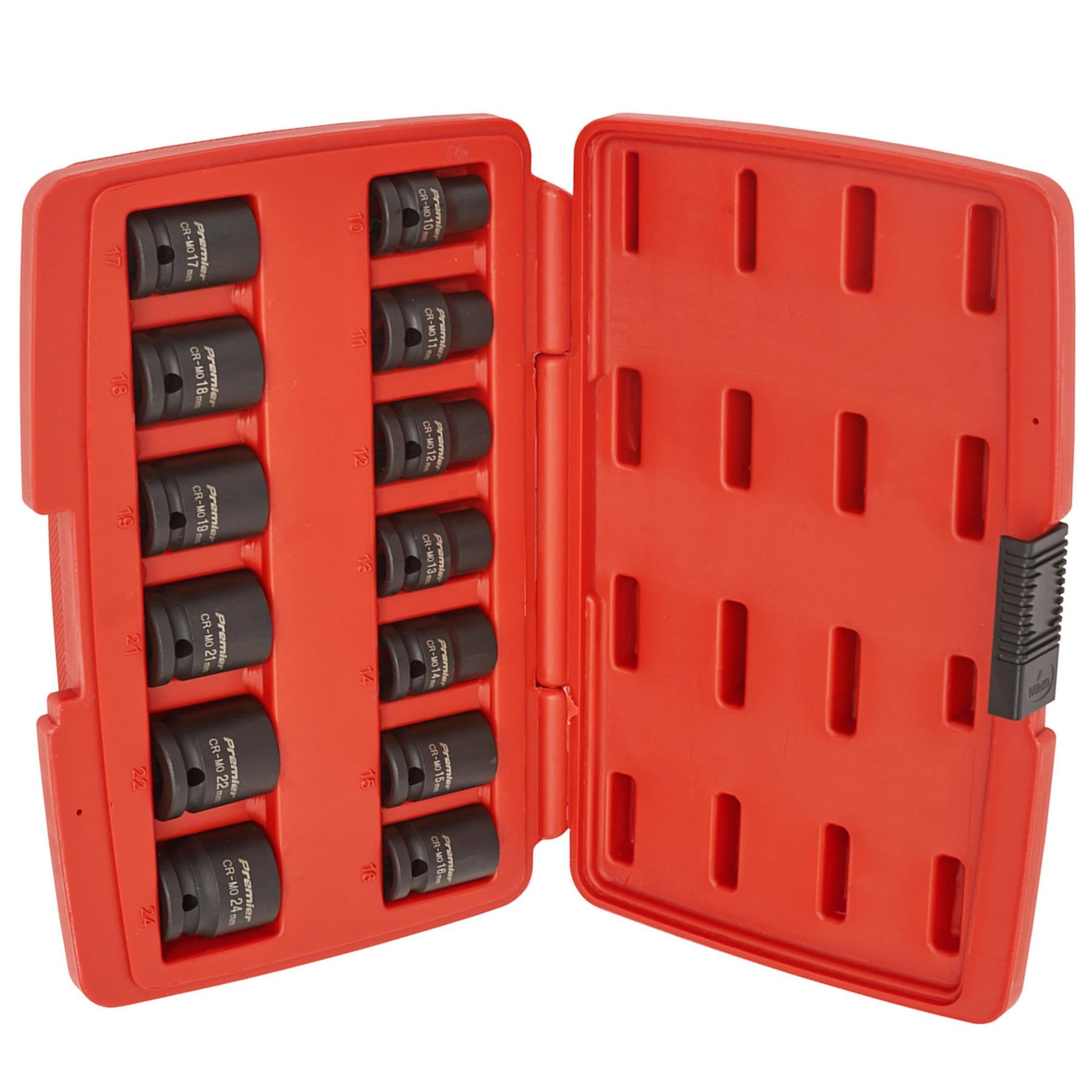 Sealey Impact Socket Set 13pc 1/2"Sq Drive 12pt