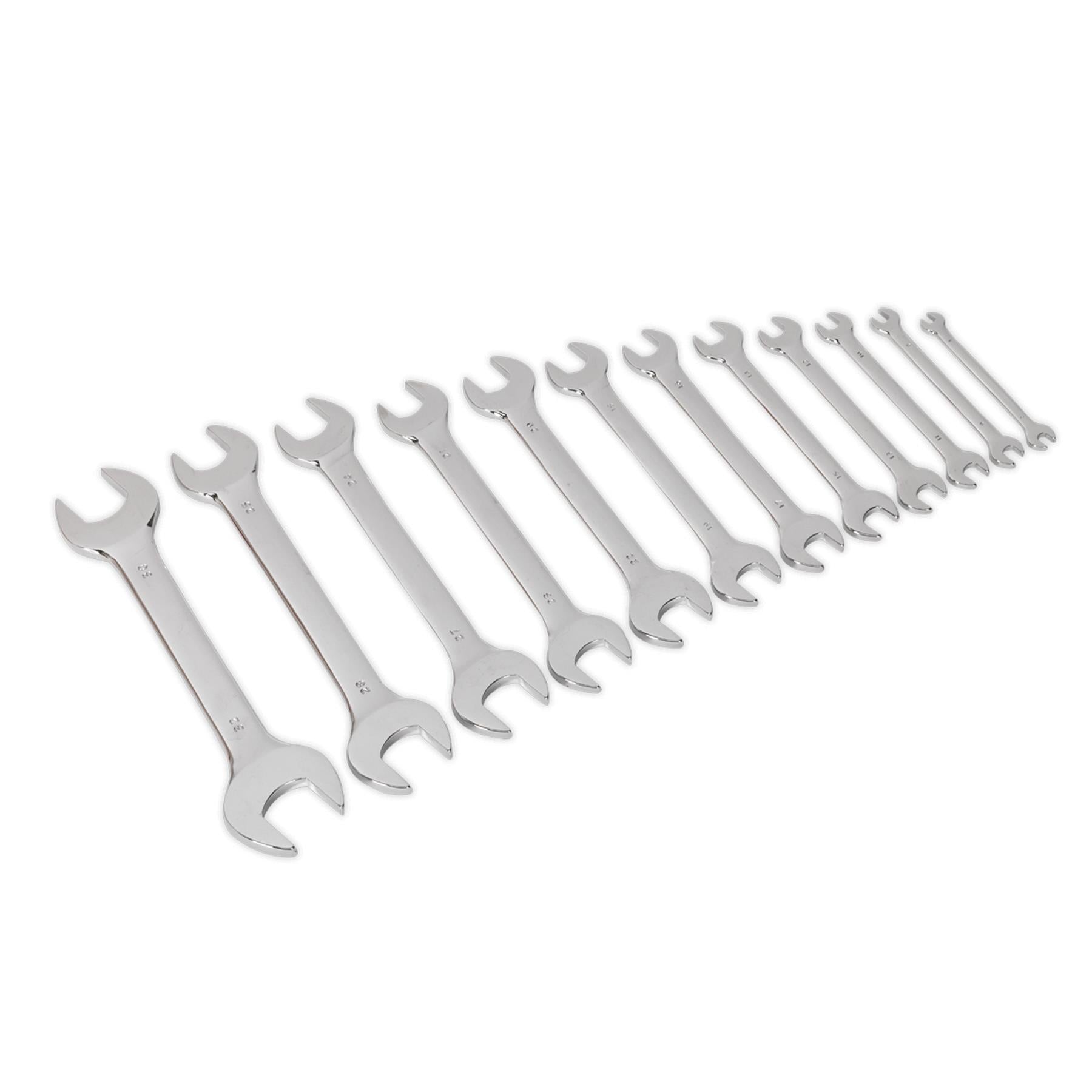 Sealey Double Open-End Spanner Set 12pc Metric