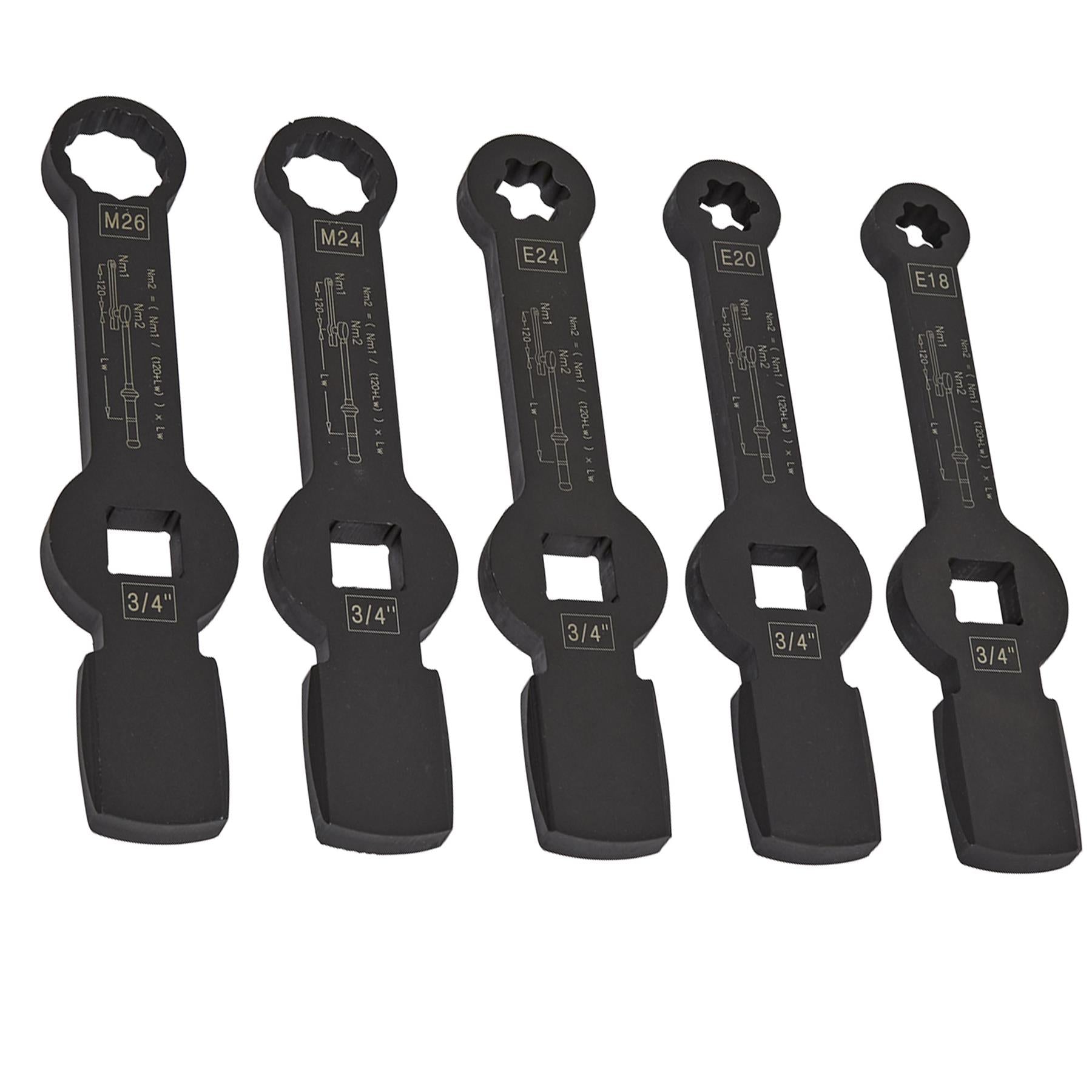 Sealey Brake Caliper Slogging Wrench Set 5pc