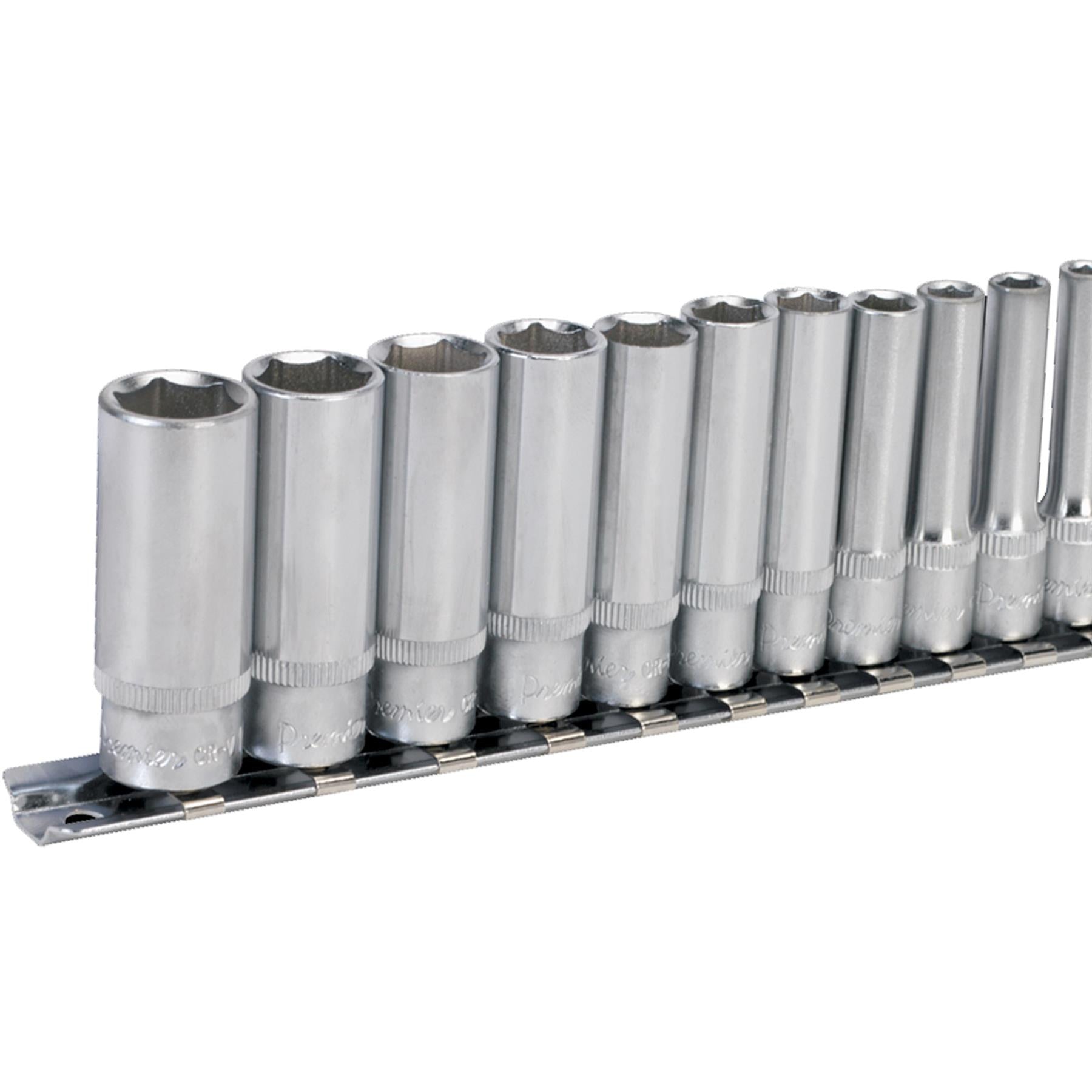 Sealey Socket Set 13pc 1/4"Sq Drive 6pt Deep WallDrive Metric
