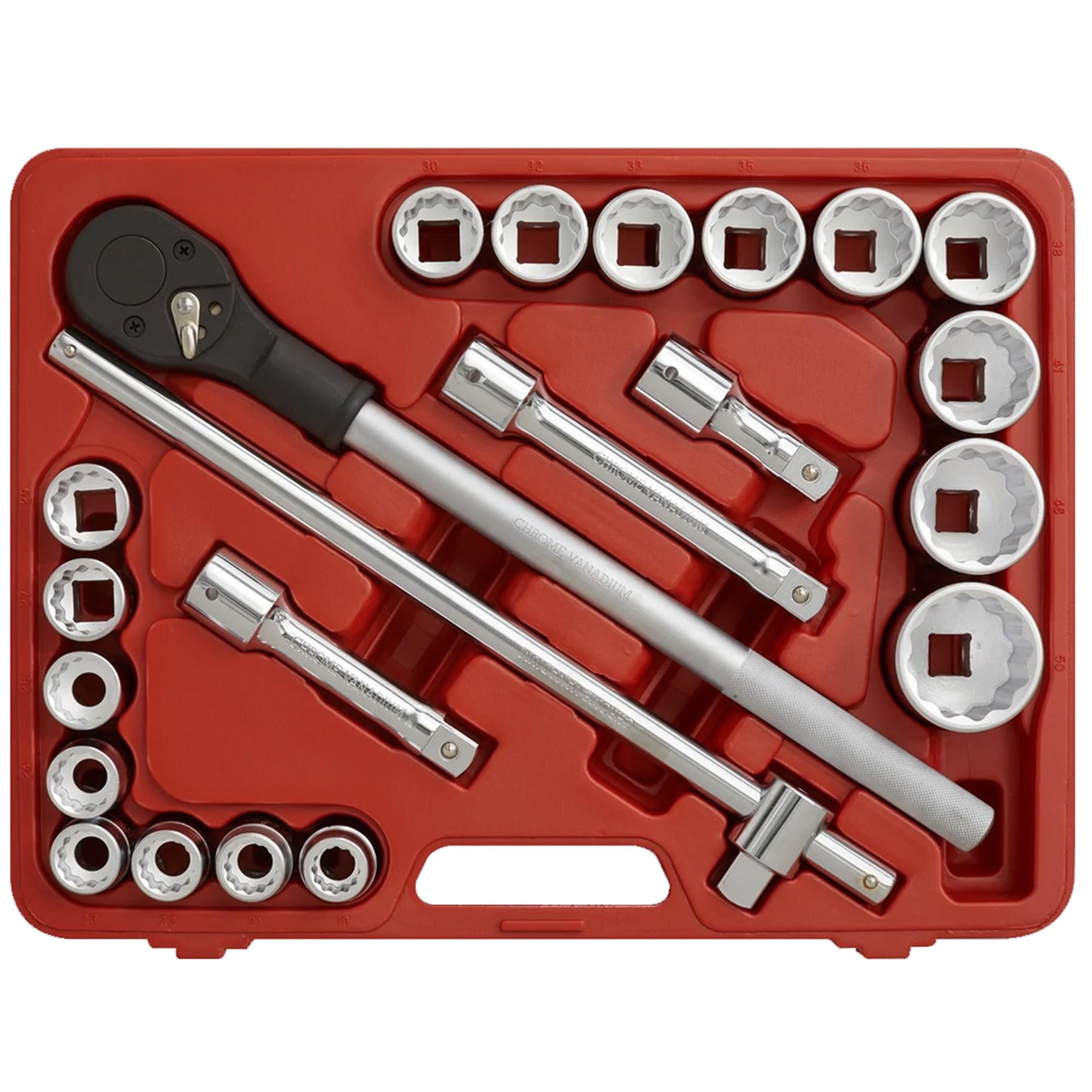Sealey Socket Set 22pc 3/4"Sq Drive 12-point WallDrive Metric