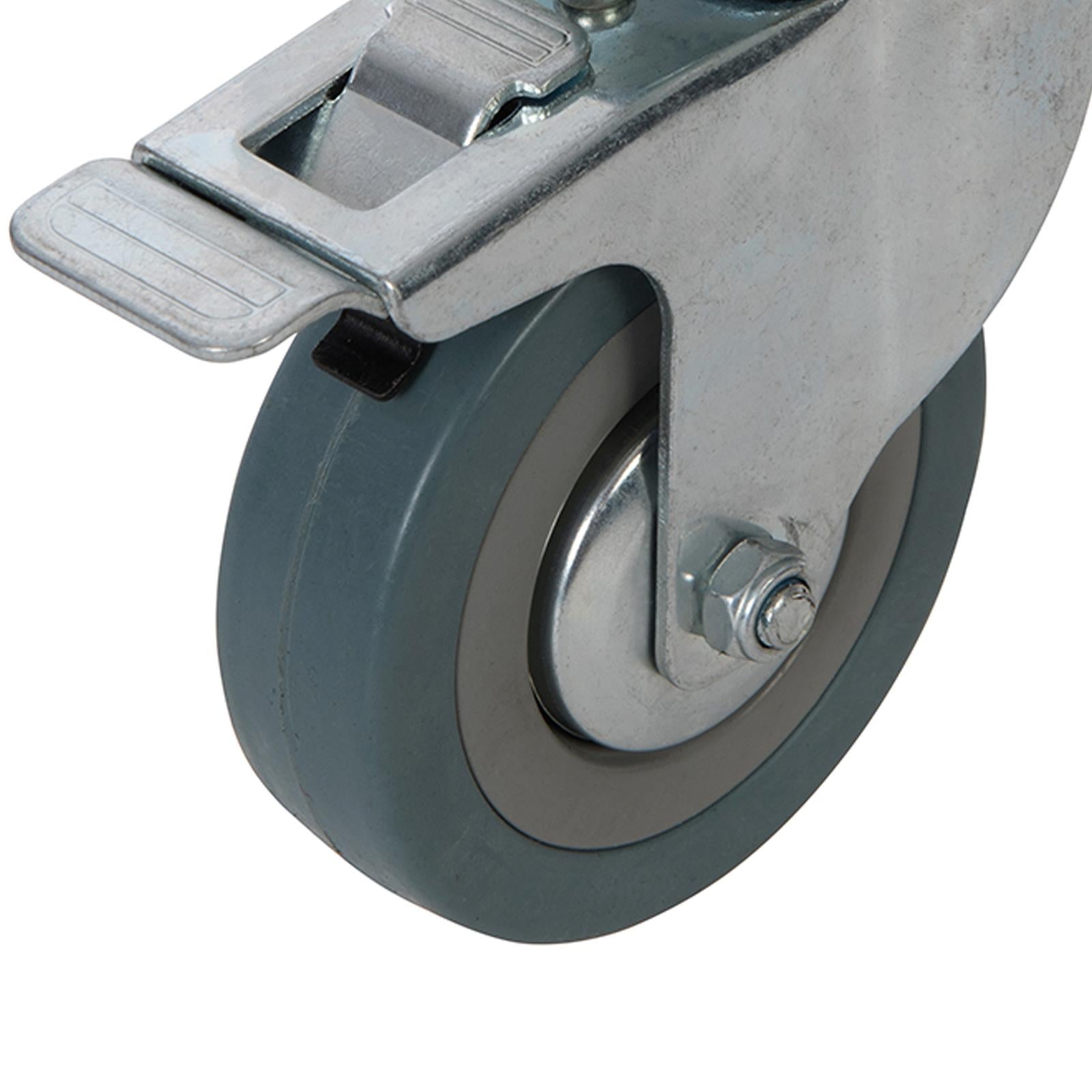 Heavy Duty Swivel Rubber Castor Caster Wheels Cart Wheel 75mm 6 PC