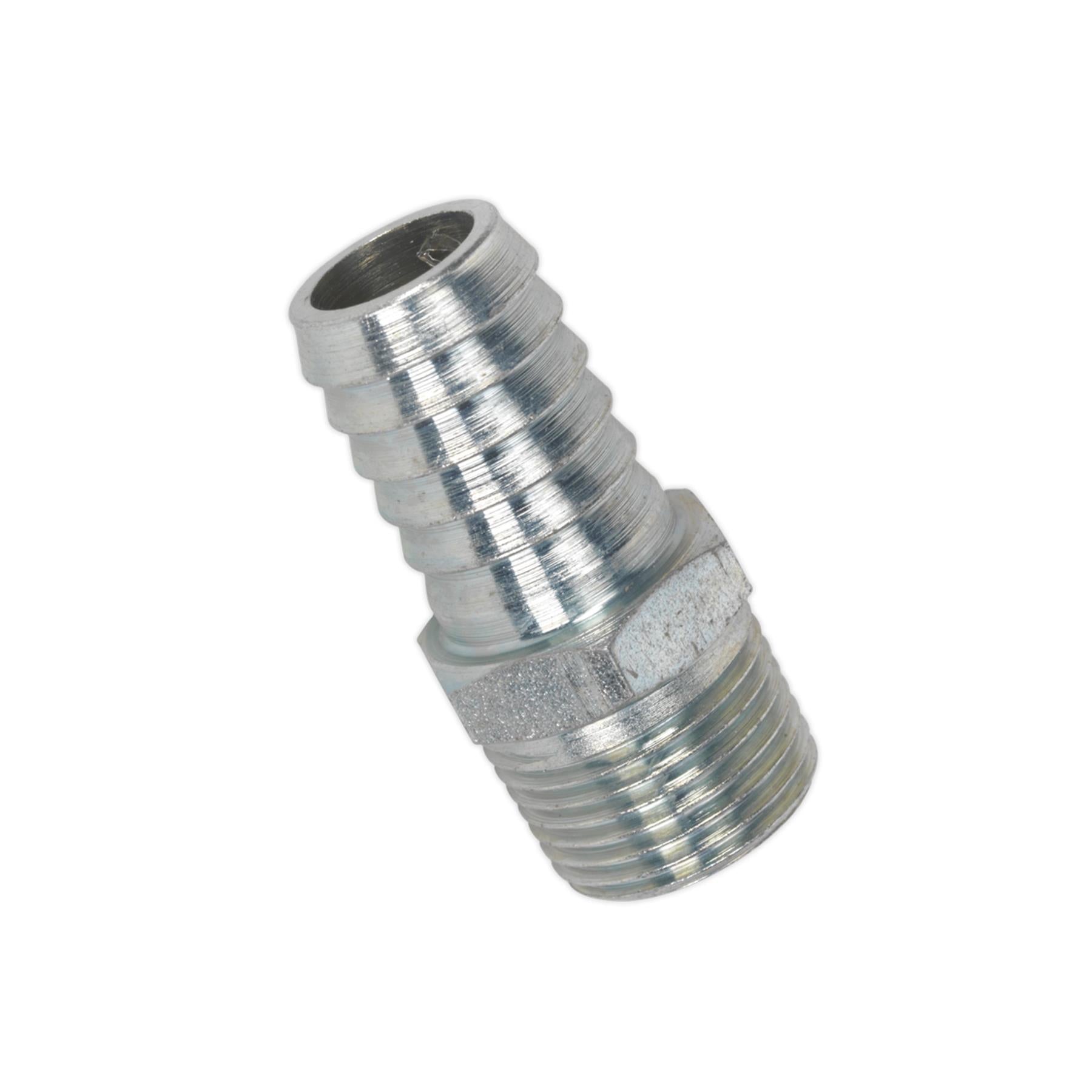 Sealey Screwed Tailpiece Male 3/8"BSPT - 1/2" Hose Pack of 5