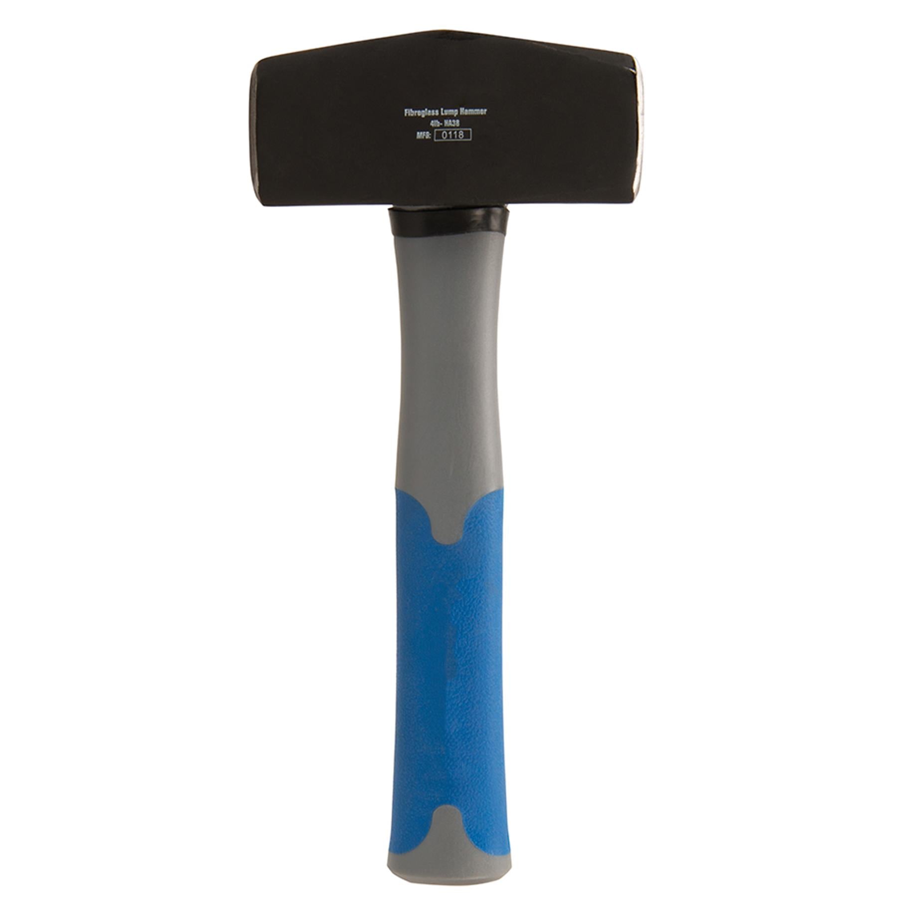 Fibreglass Lump Hammer 4Lb (1.81Kg) Steel Mallet High Grip Demoliton Building