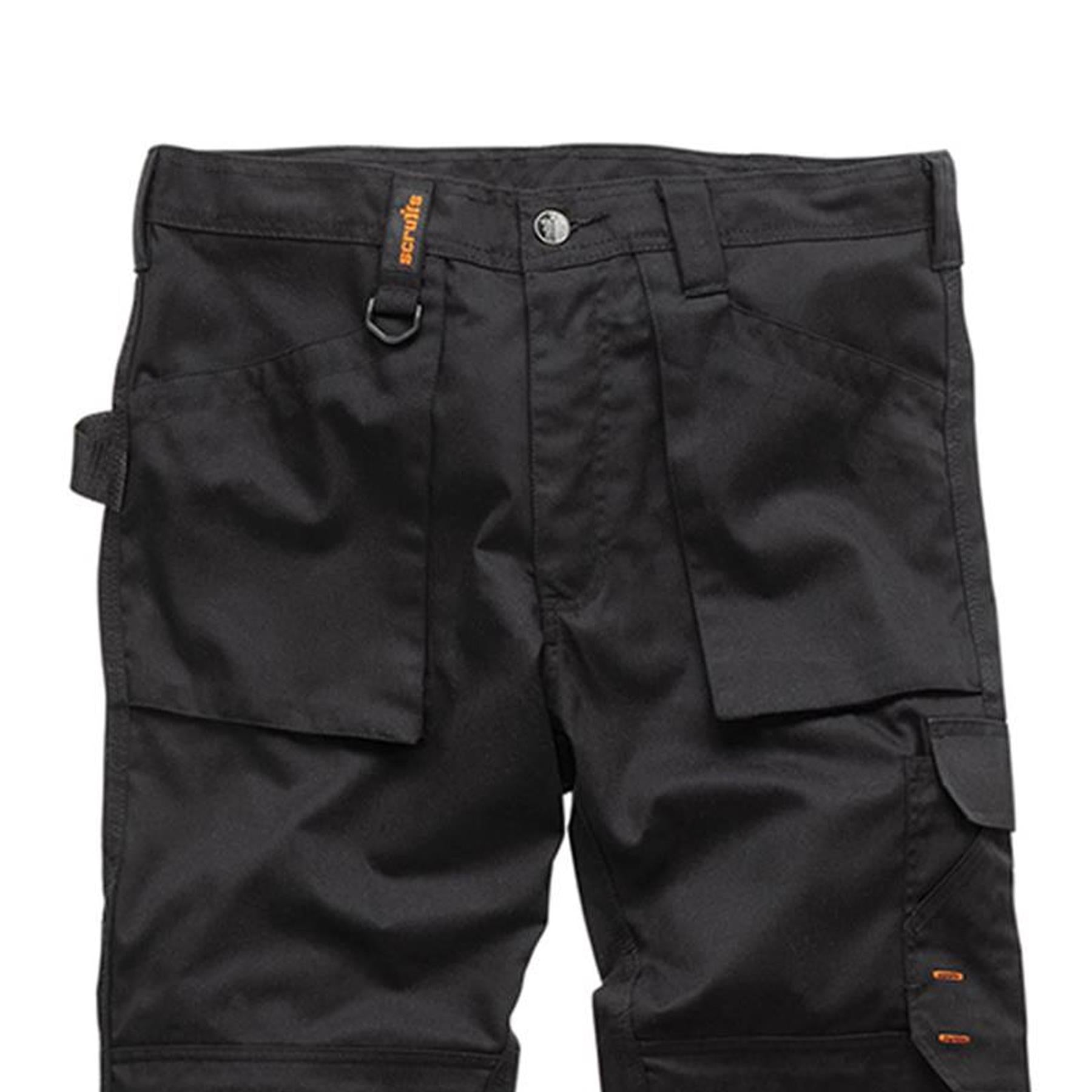 Scruffs Worker Trousers | Trade Hard Wearing Work Trousers BLACK (34S)