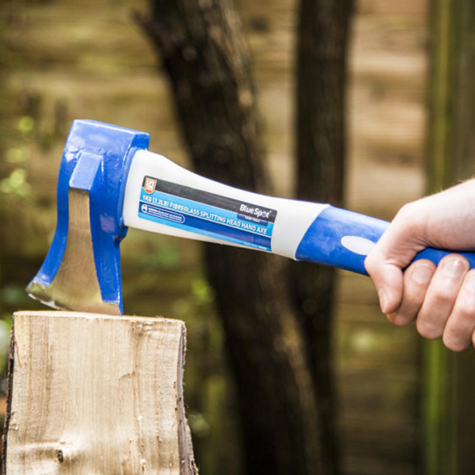 BlueSpot Splitting AXE Hatchet Fibreglass Handle Shaft Chopper Split Wood Hand Tools