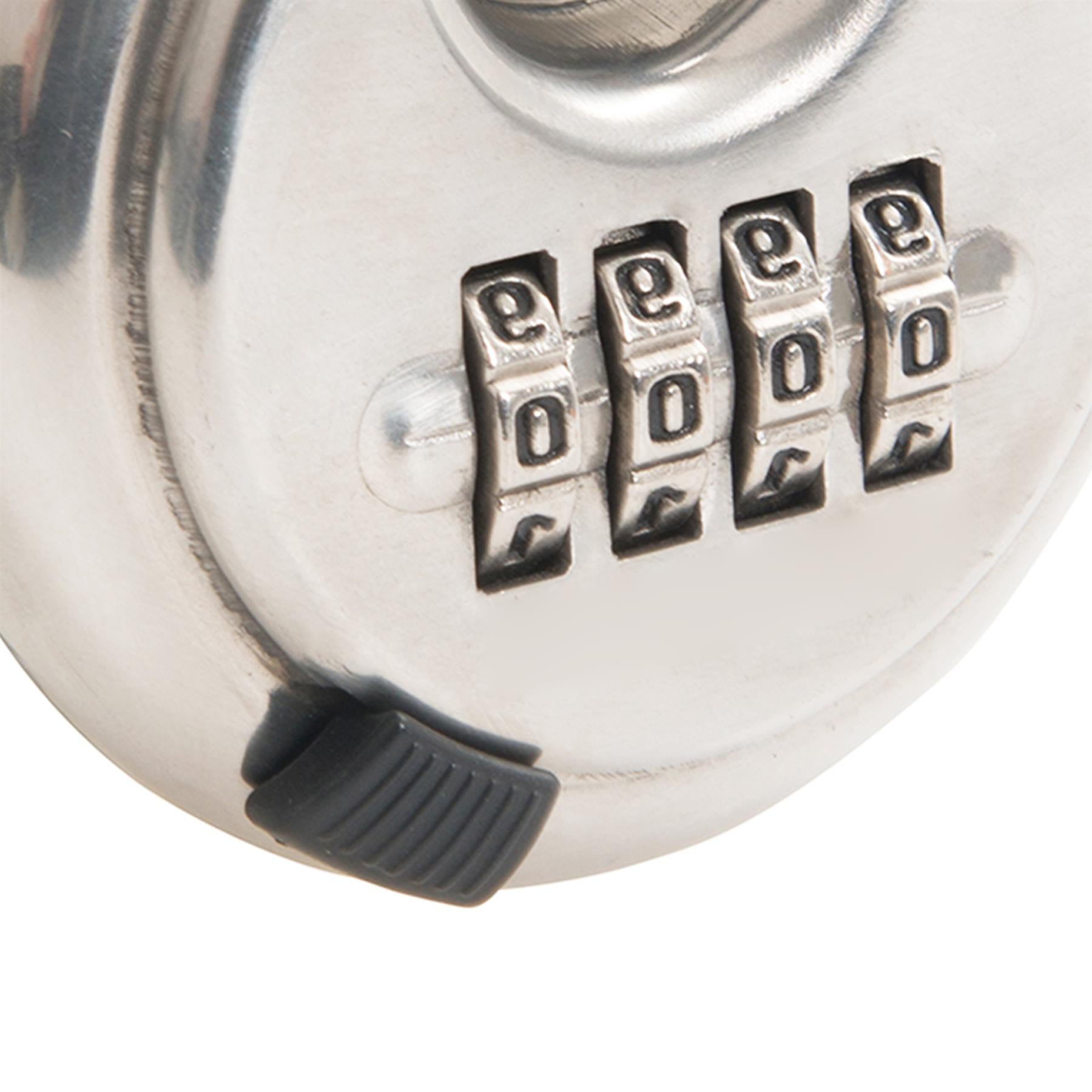 70mm Digit Disc Padlock 4 Stainless Steel Combination Disc Padlock High Quality