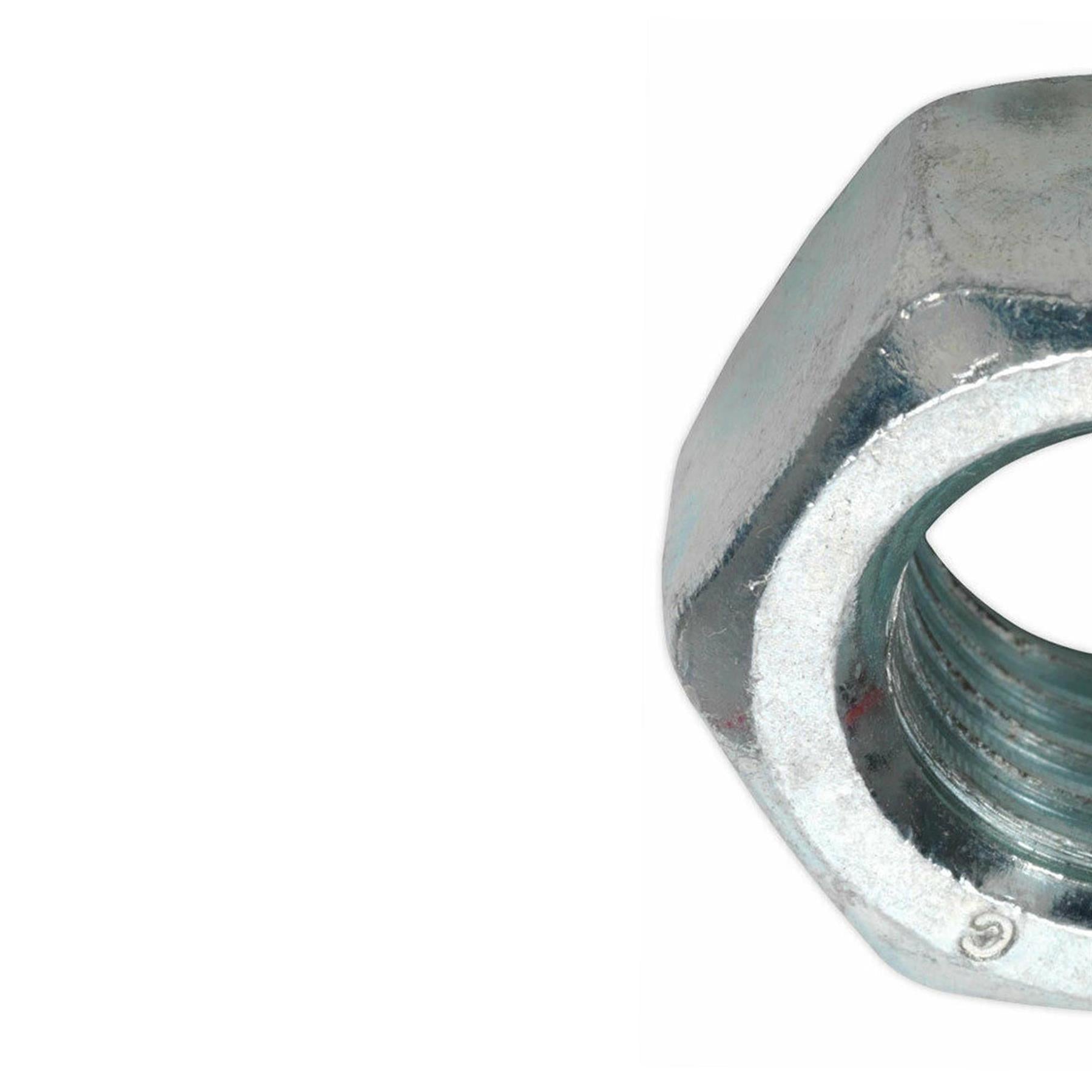 Sealey Steel Nut DIN 934 - M20 Zinc Pack of 10