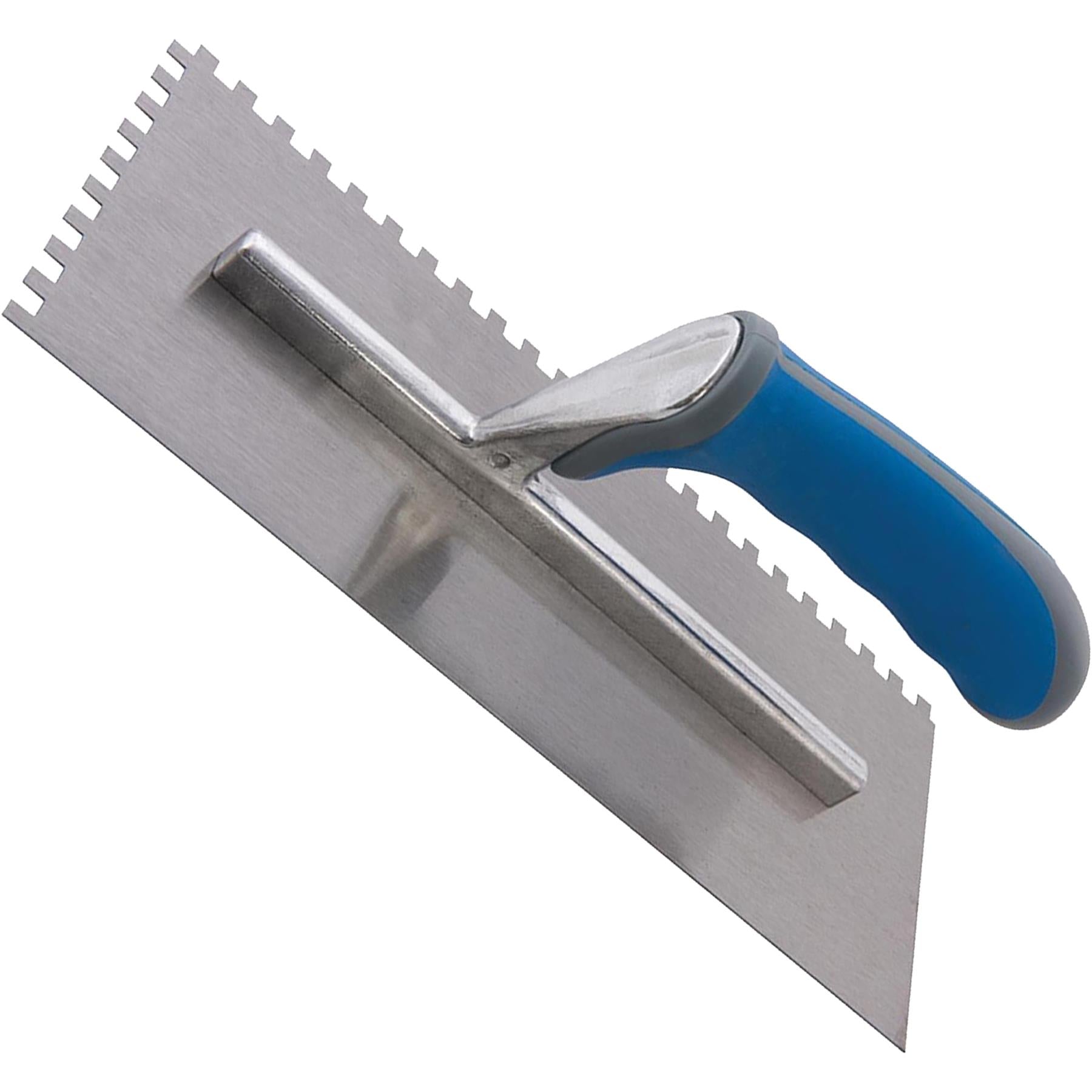 Adhesive Trowel 280mm Soft Grip Handle adhesive applying tiles on floors & walls