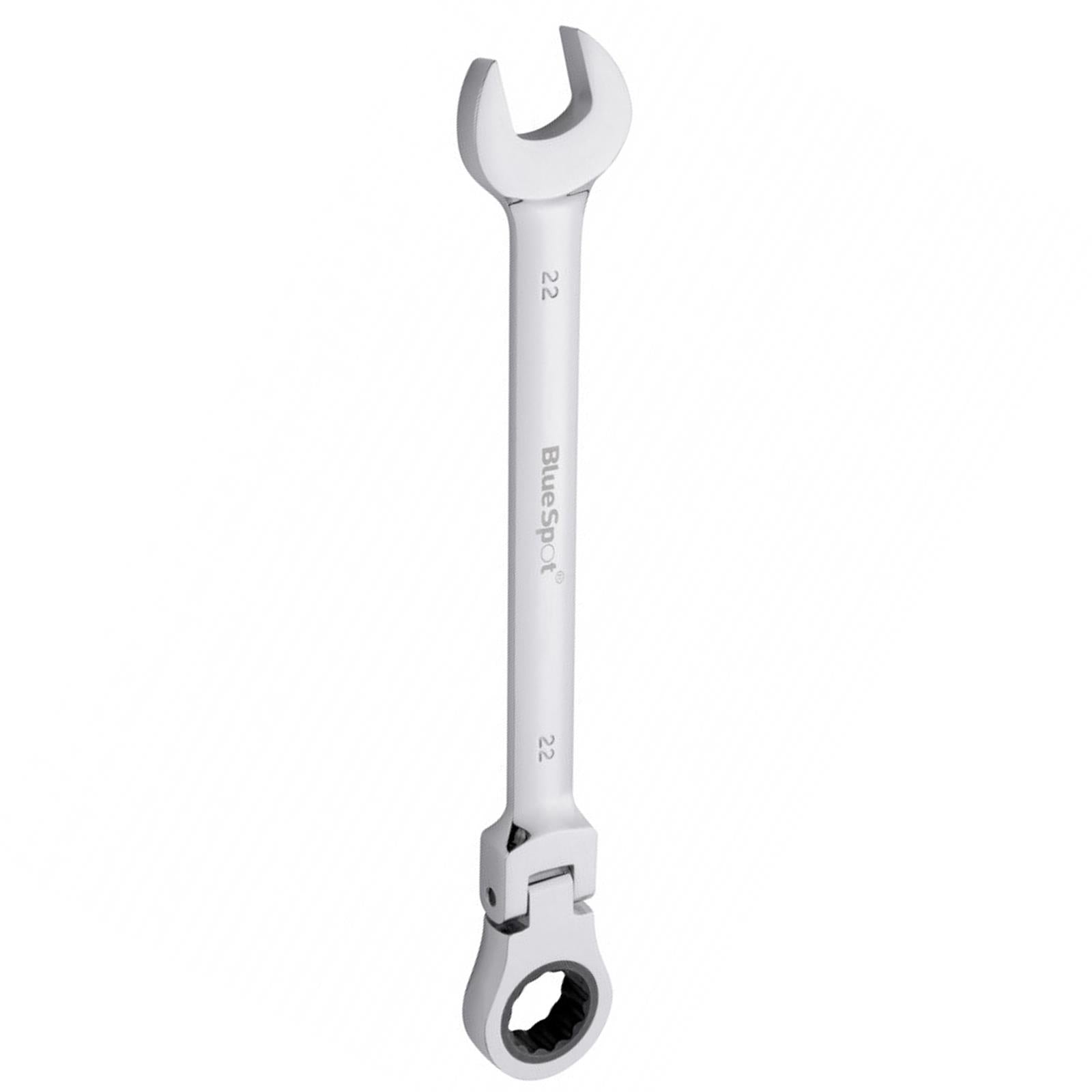 BlueSpot Ratchet Spanner Combination Flexible Head Wrench Metric 22mm