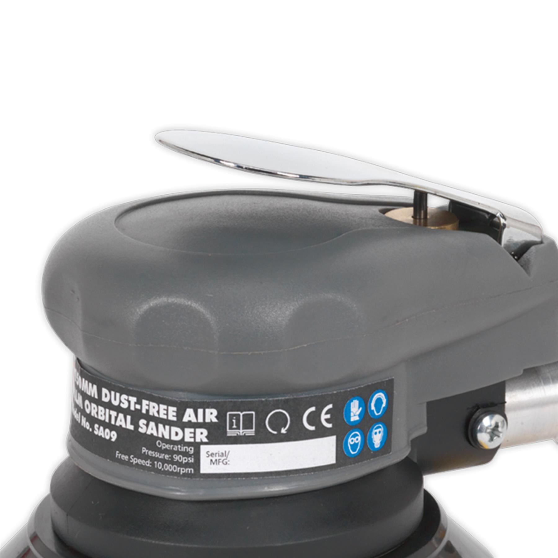 Sealey Air Palm Orbital Sander Ø150mm Dust-Free