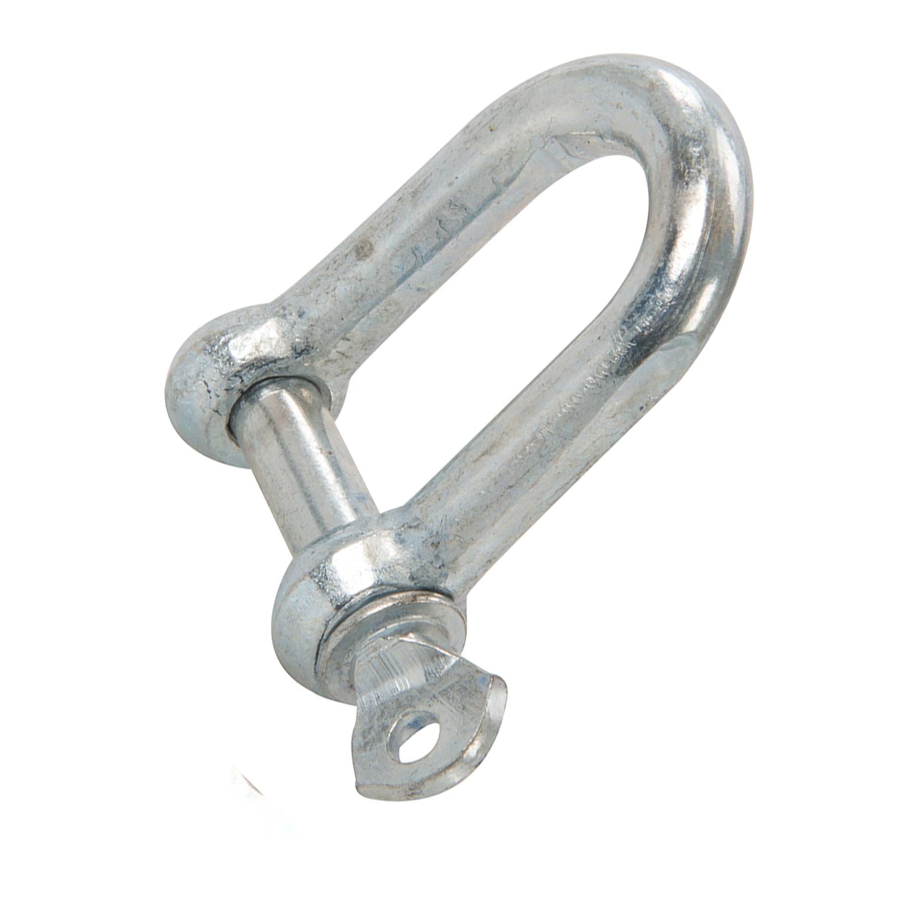 D Shackle Dee Link M10 2pc Galvanised Steel Lifting Towing Rigging Pin Loop