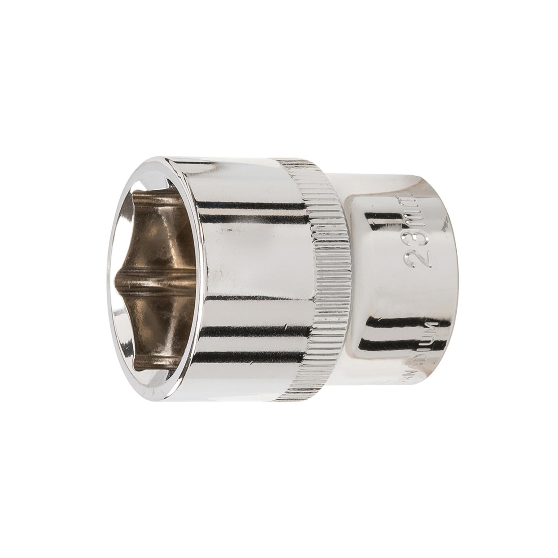 Socket 1/2" Drive Metric Hex Square 23mm Individual Hex Polished Crv Quality