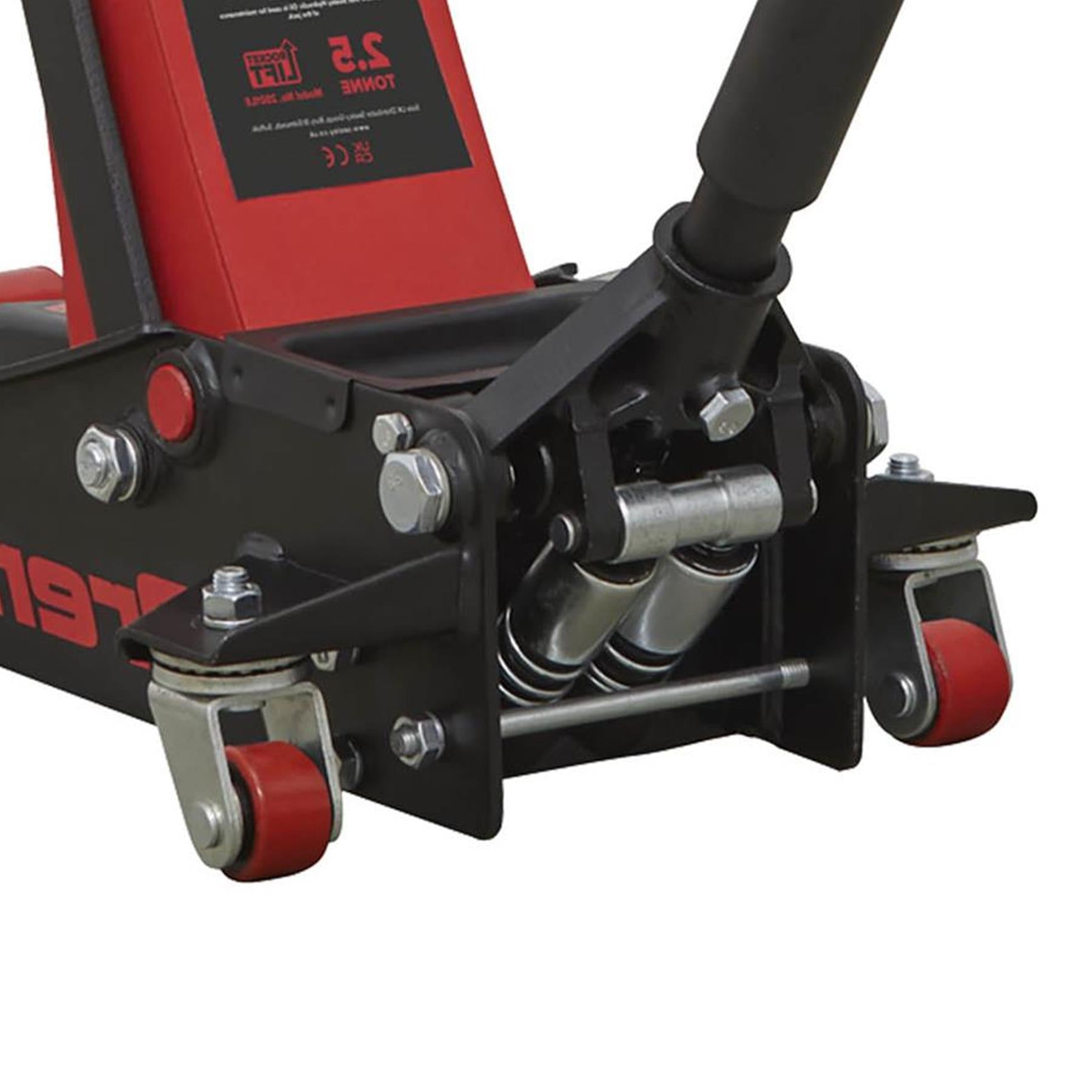 Sealey Trolley Jack 2.5tonne Low Entry with Rocket Lift Garage Workshop DIY