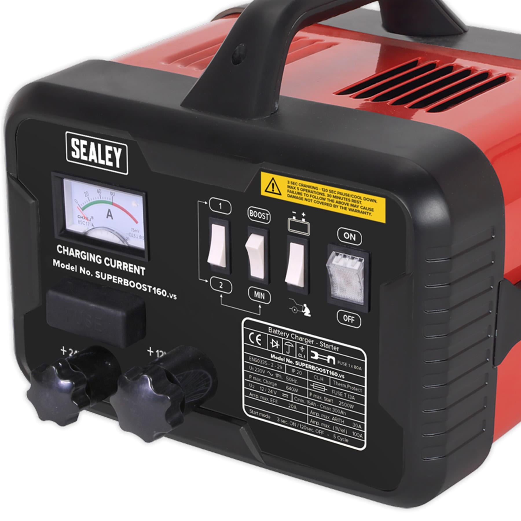 Sealey Starter/Charger 160/30Amp 12/24V 230V
